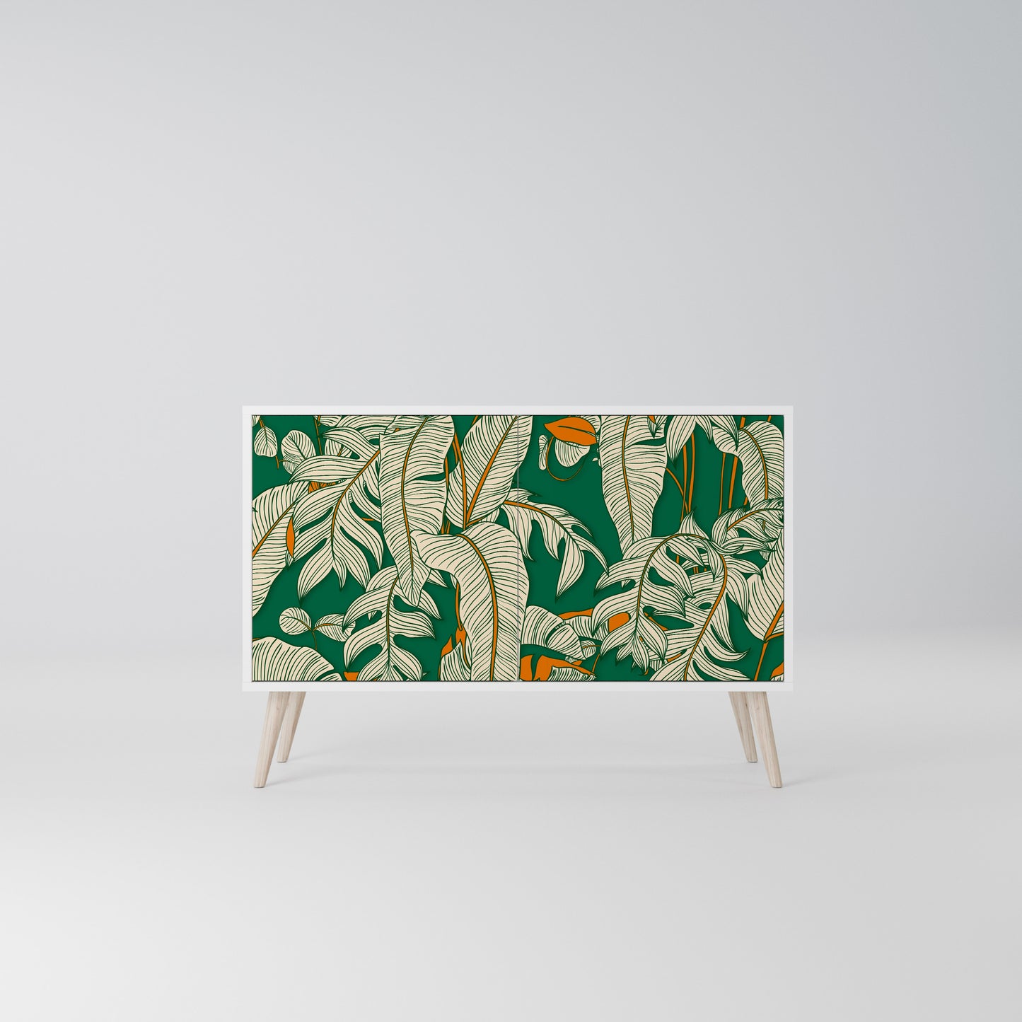 VERDANT PLEASURES Madia a 2 Ante in Finitura Bianca