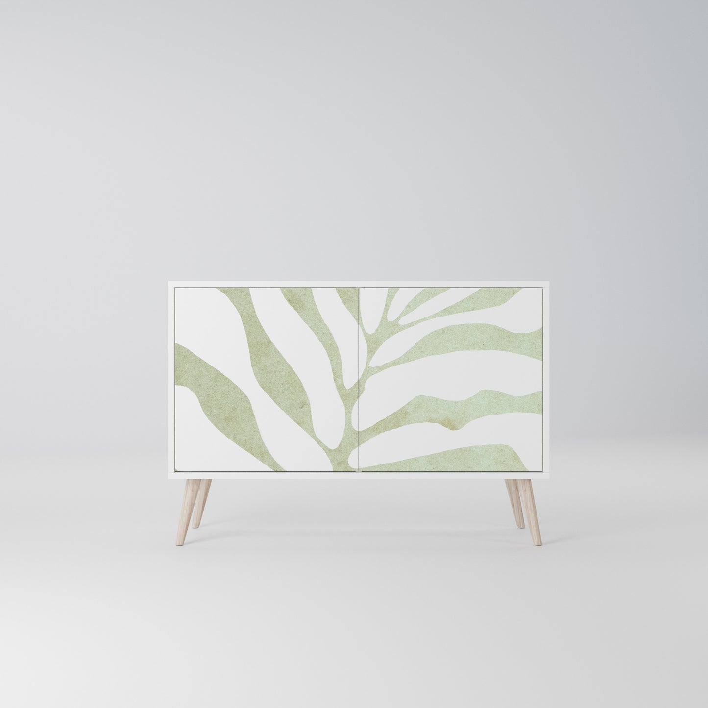 BOTANICAL SPARK Madia a 2 Ante in Finitura Bianca