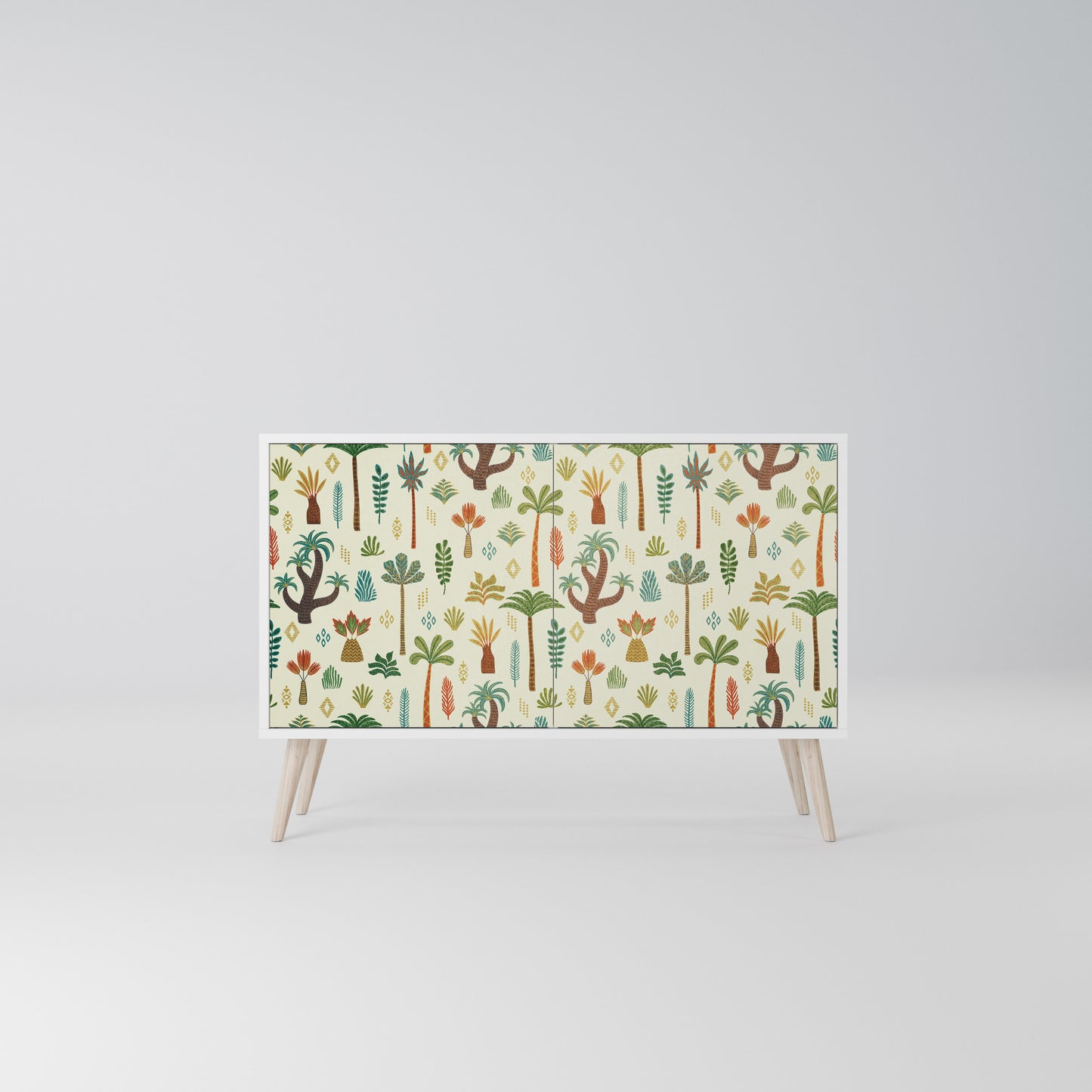 PALM SPRING Madia a 2 Ante in Finitura Bianca