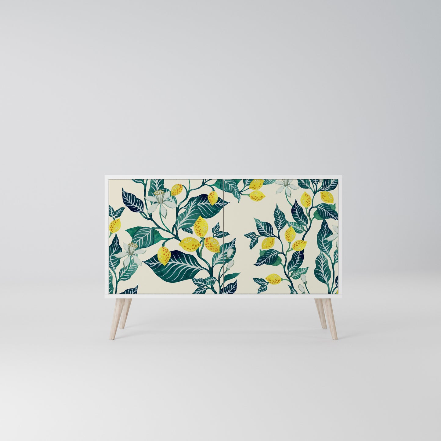 LEMON TREE Madia a 2 Ante in Finitura Bianca