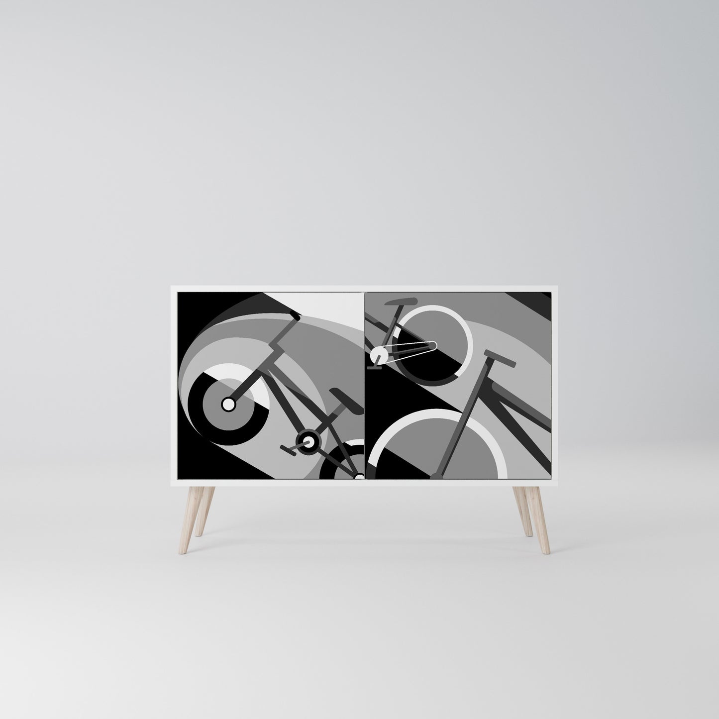 BIKE ENERGY Madia a 2 Ante in Finitura Bianca