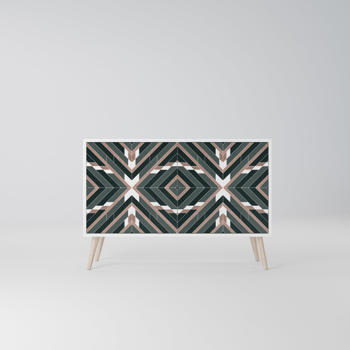 DIMENSION DELIGHTS Madia a 2 Ante in Finitura Bianca