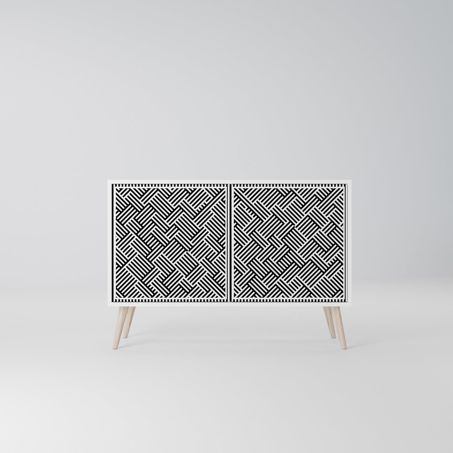 TEMPORARY SEQUENCE Madia a 2 Ante in Finitura Bianca