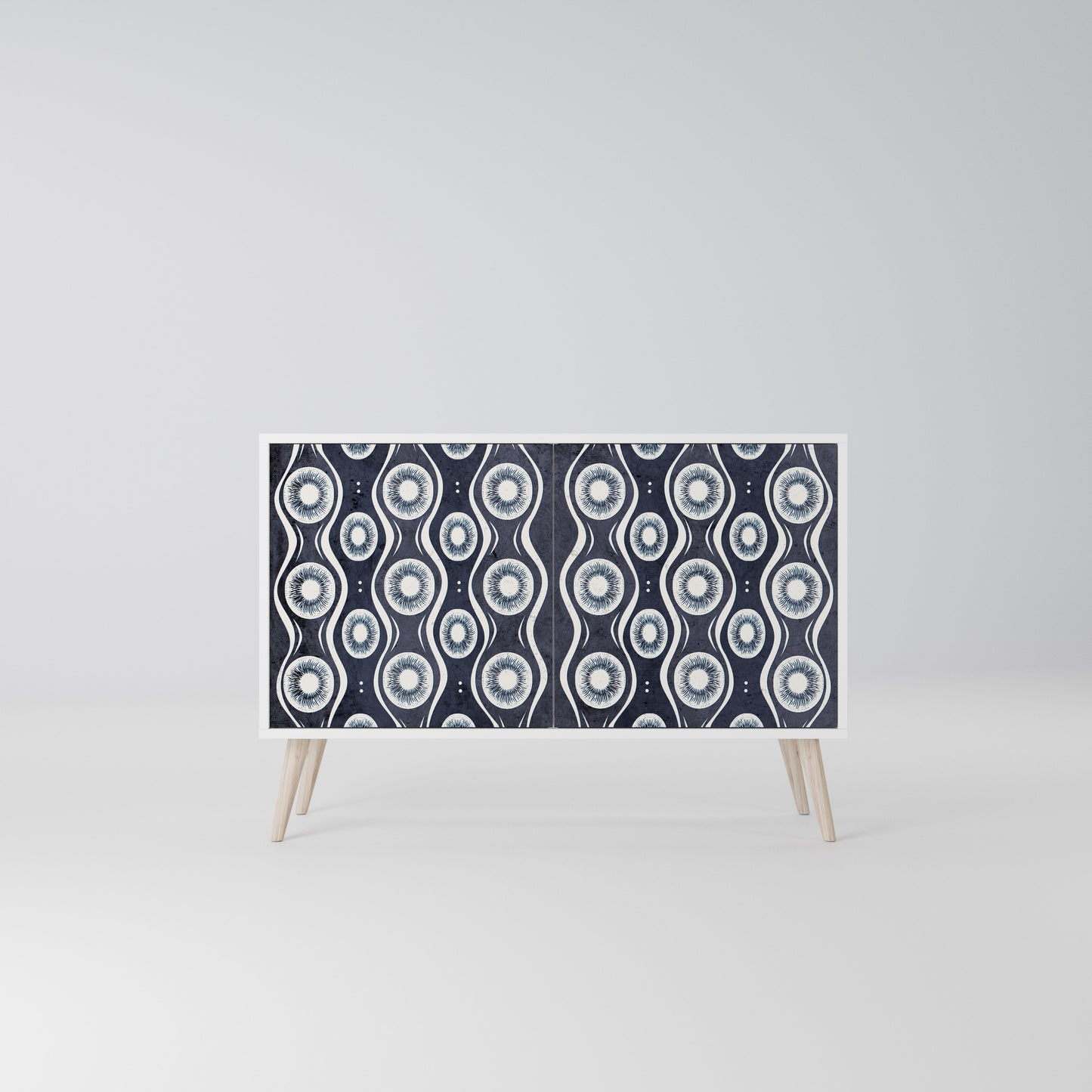 GRAPHITE EYES Madia a 2 Ante in Finitura Bianca