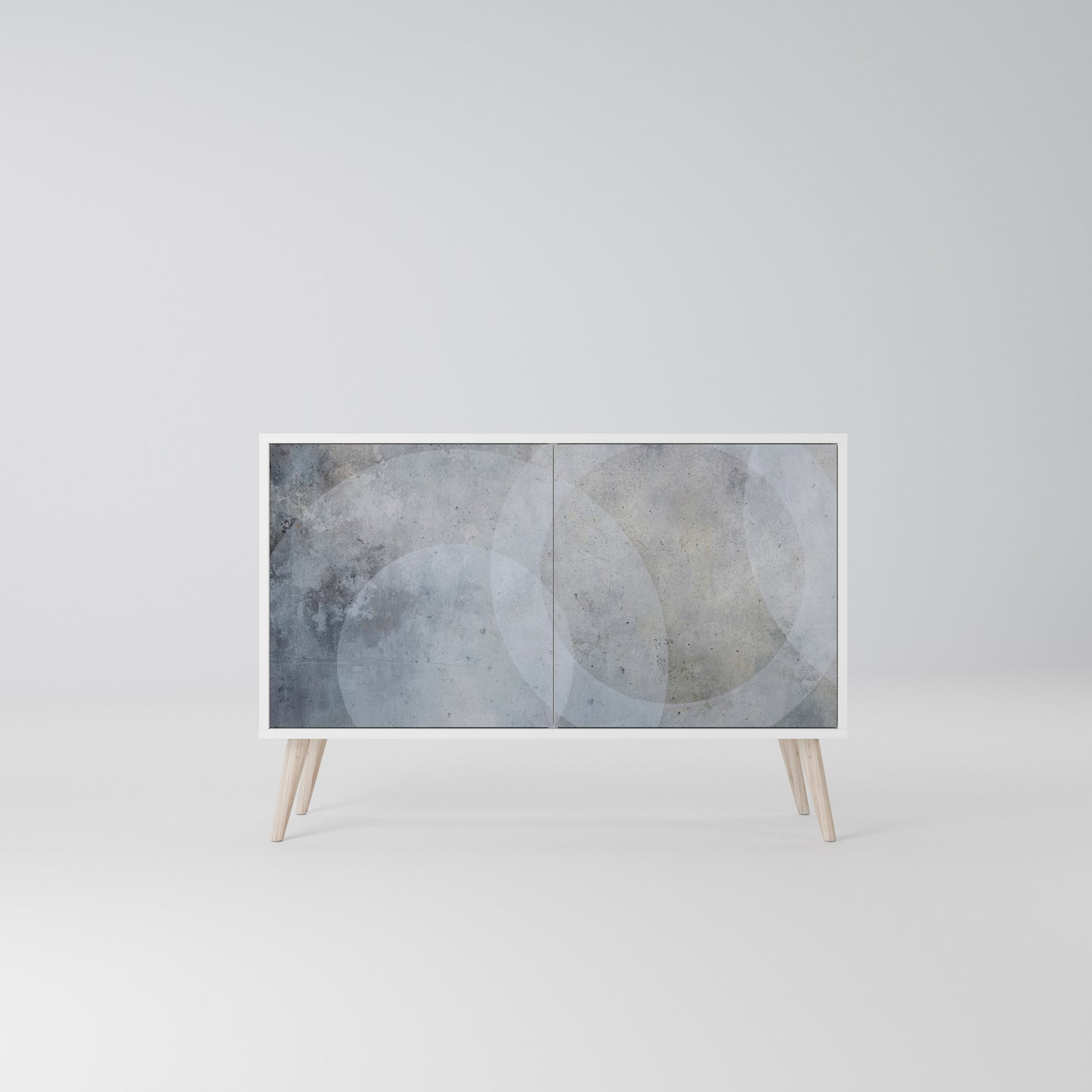 MUTED ARC Madia a 2 Ante in Finitura Bianca