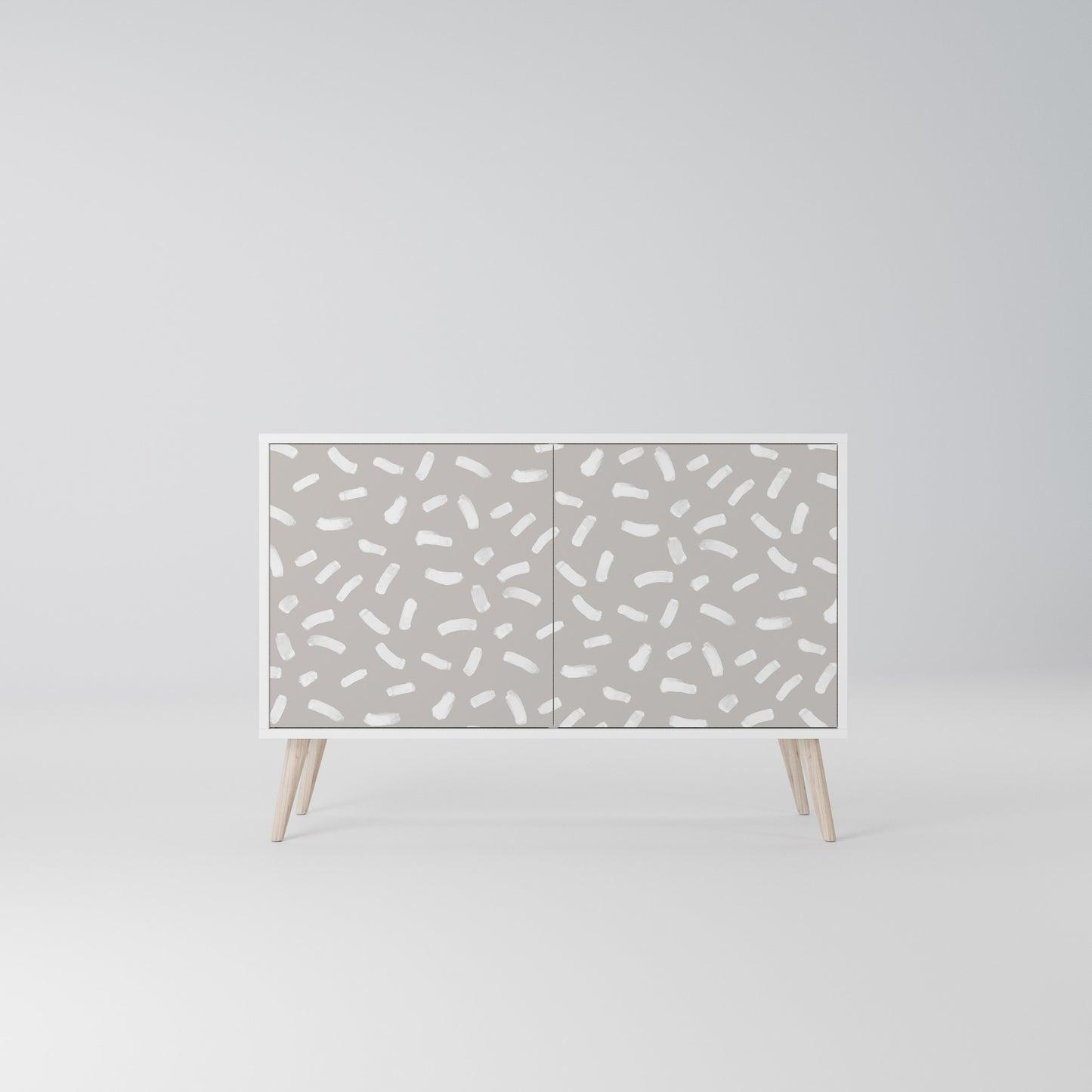 PASSING SECONDS Madia a 2 Ante in Finitura Bianca