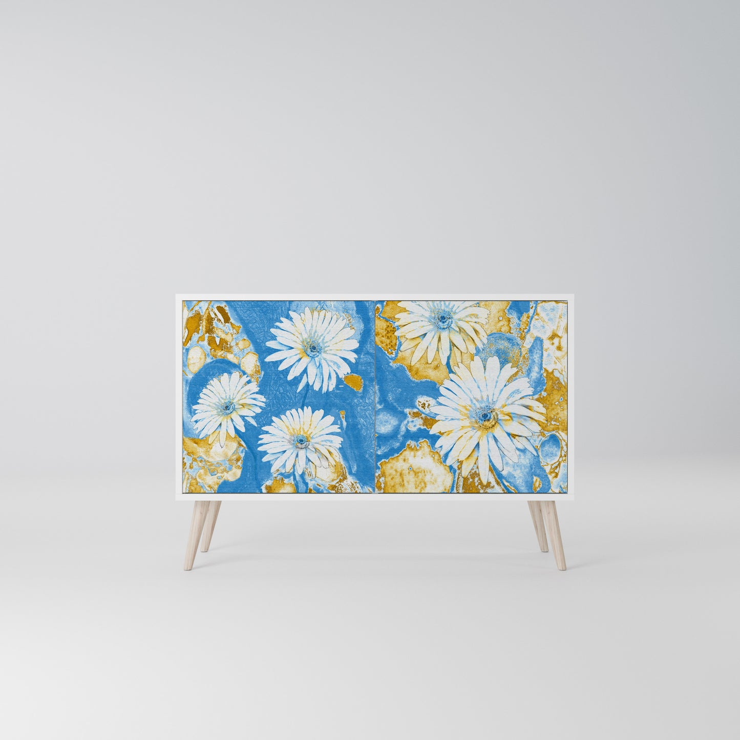 DAISY LUXE Madia a 2 Ante in Finitura Bianca