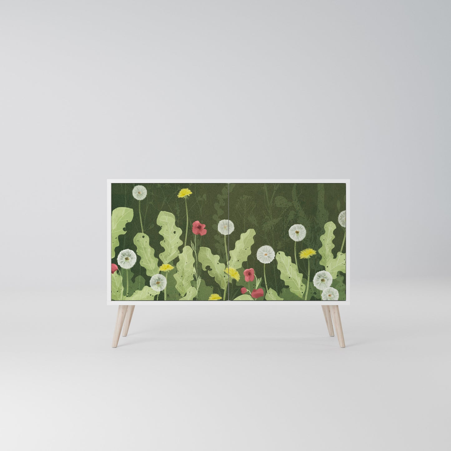 DANDELION AMUSE Madia a 2 Ante in Finitura Bianca