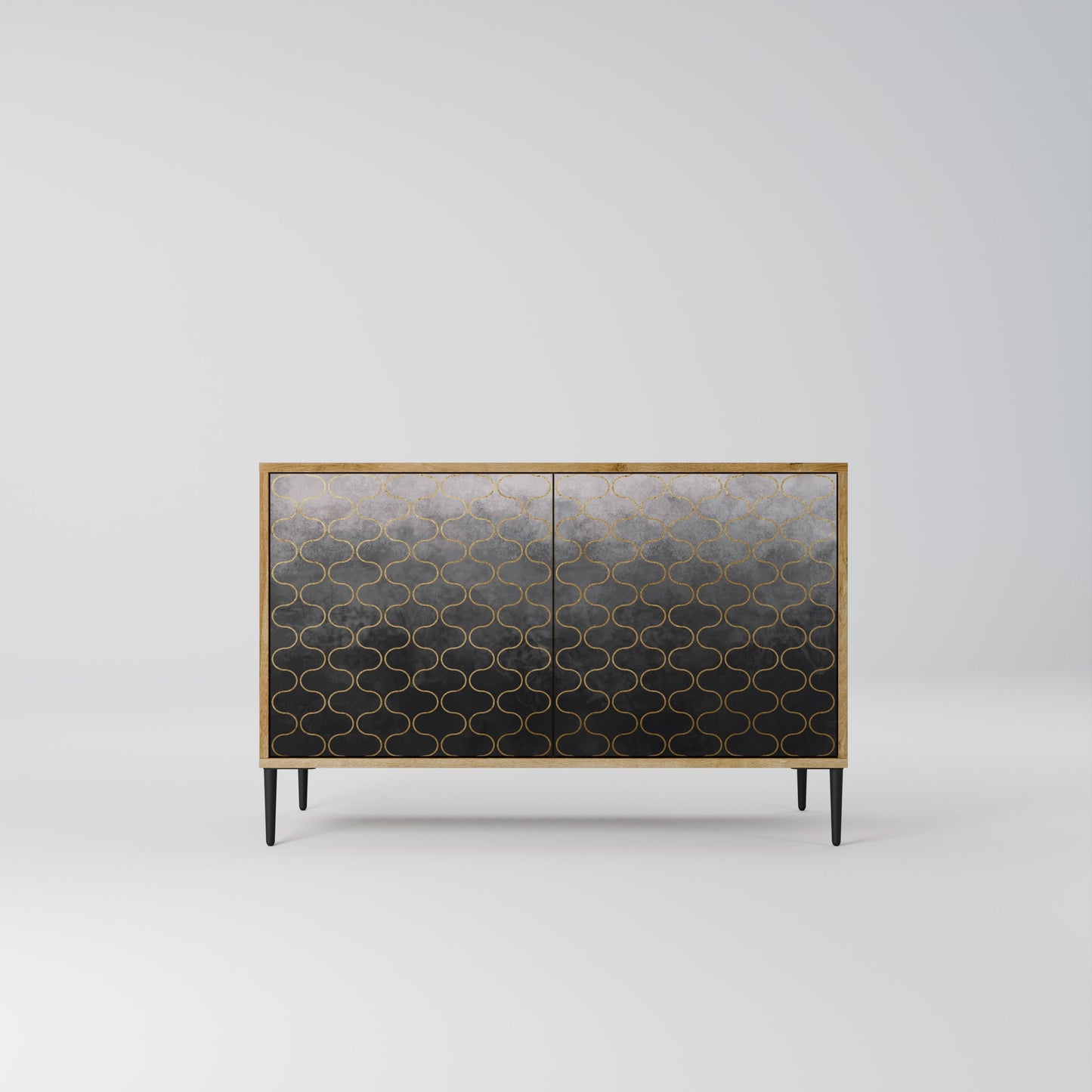 Credenza TESSELATED GRAYISH a 2 ante in effetto rovere