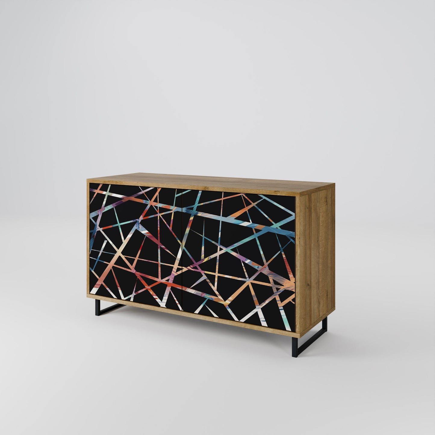 Credenza POLYGON VERVE a 2 ante in effetto rovere