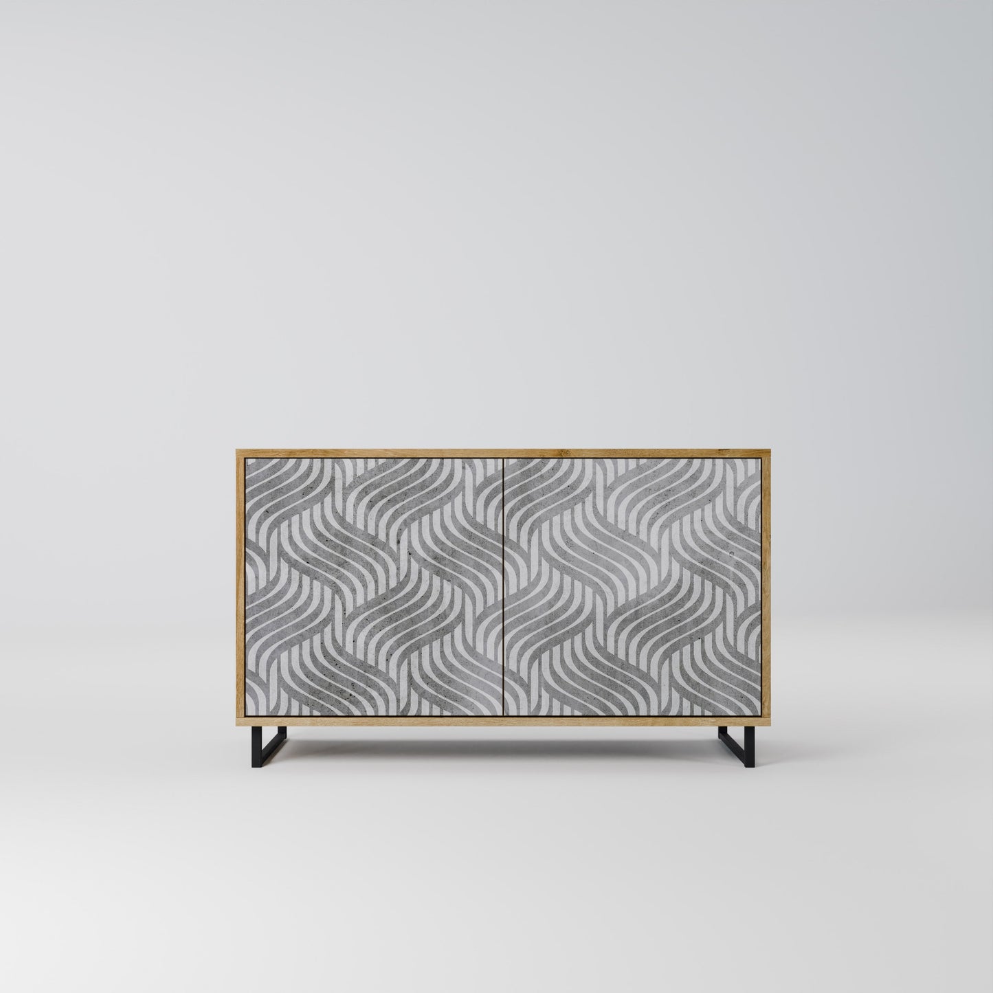 Credenza CONCRETE MOVEMENT a 2 ante in effetto rovere