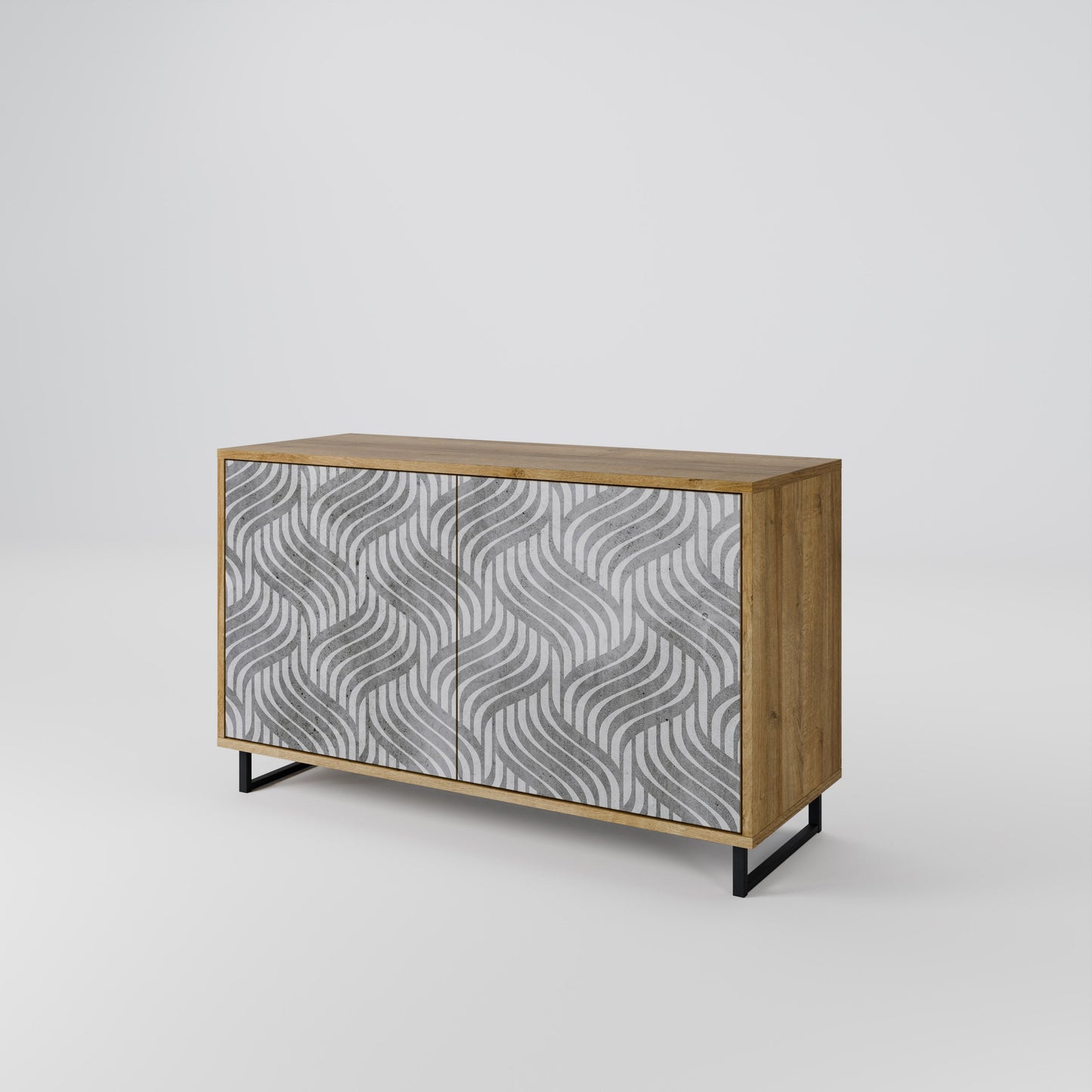 Credenza CONCRETE MOVEMENT a 2 ante in effetto rovere