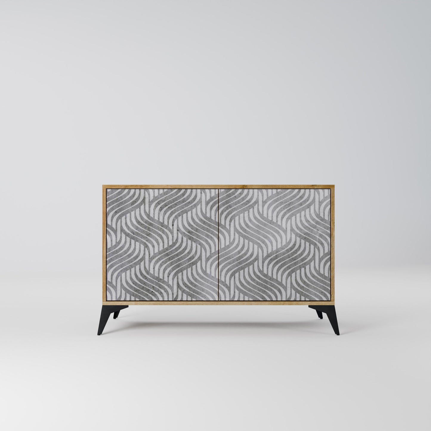 Credenza CONCRETE MOVEMENT a 2 ante in effetto rovere