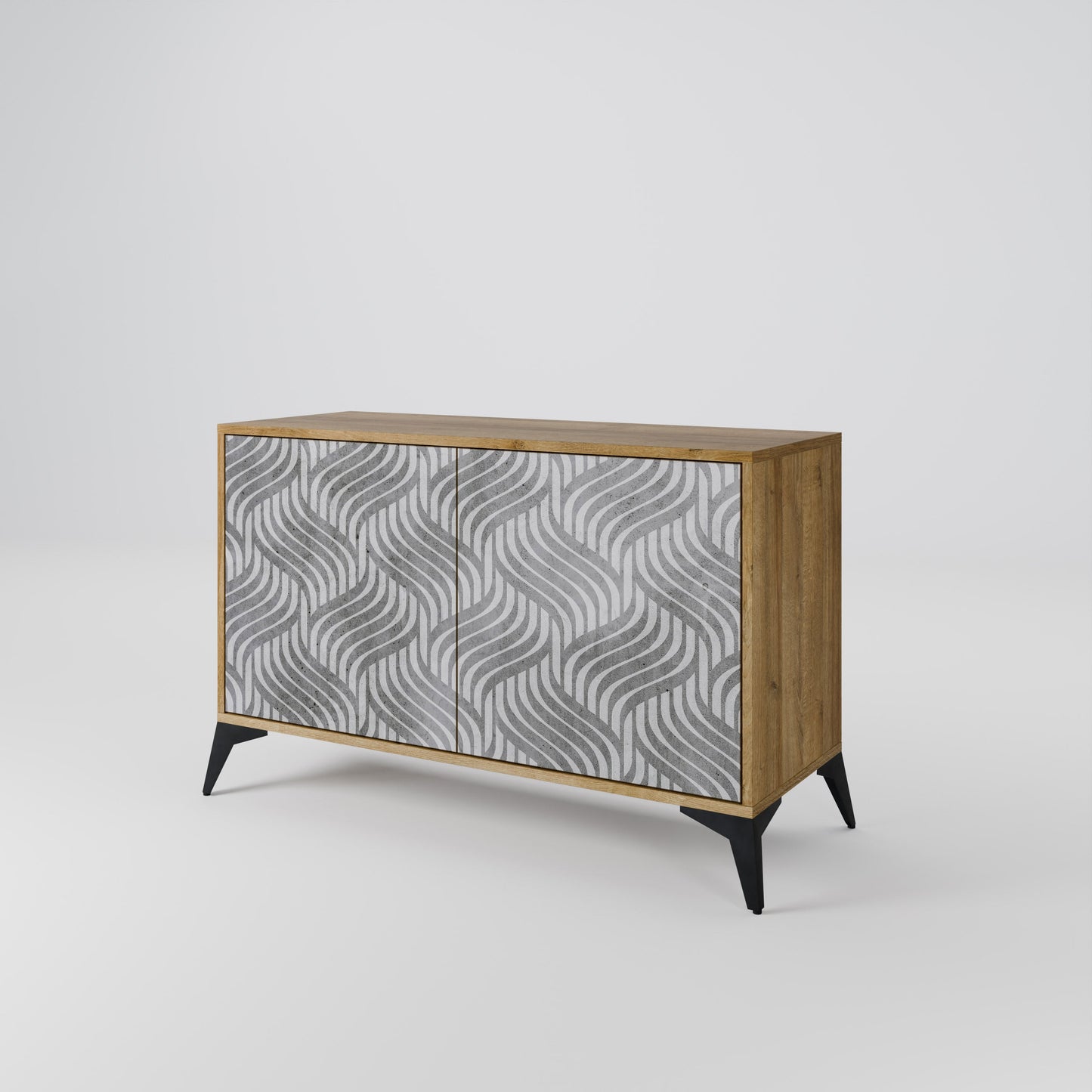 Credenza CONCRETE MOVEMENT a 2 ante in effetto rovere