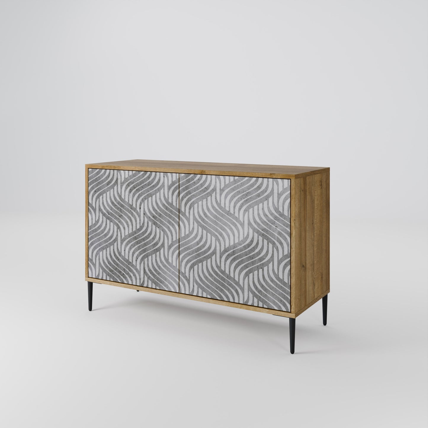 Credenza CONCRETE MOVEMENT a 2 ante in effetto rovere