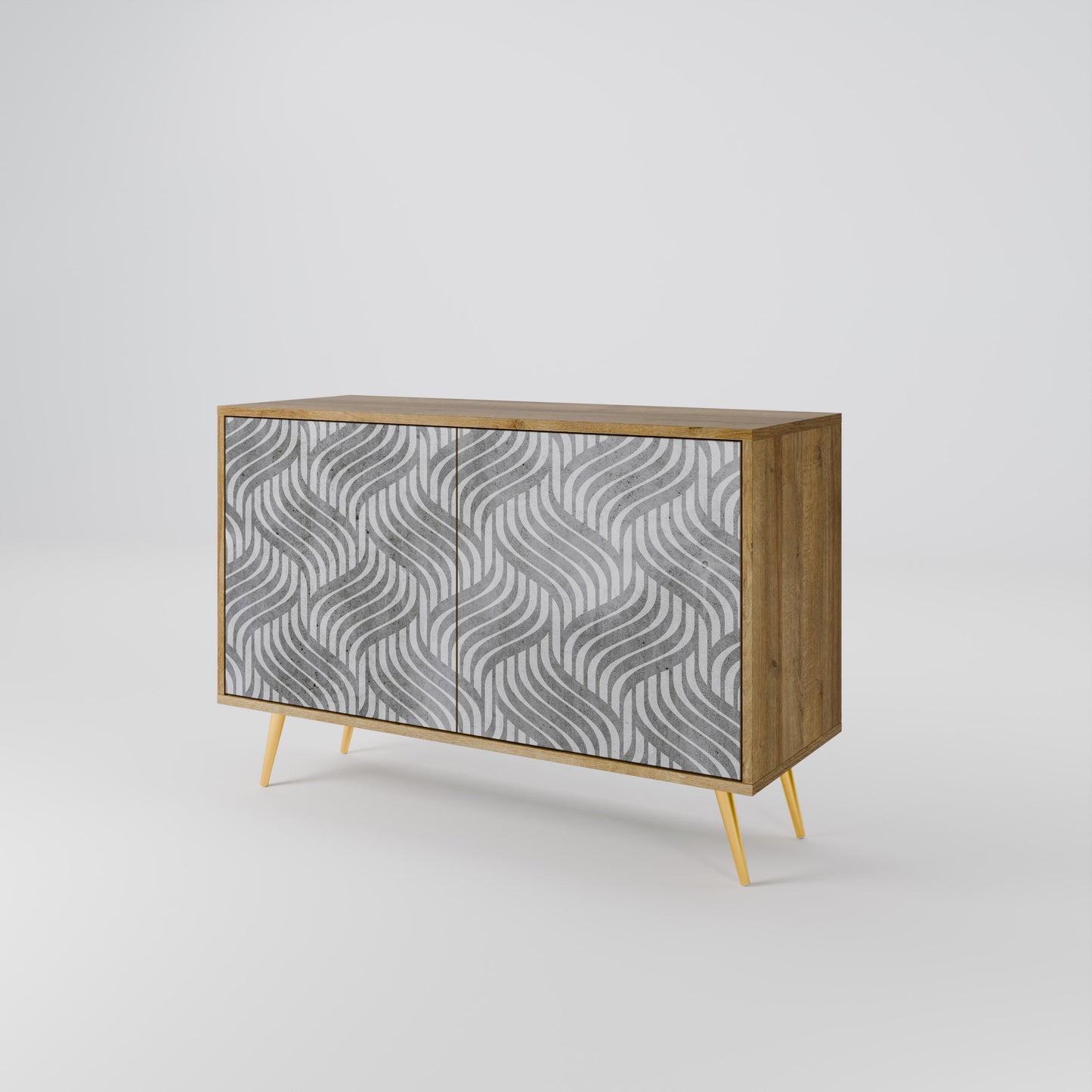 Credenza CONCRETE MOVEMENT a 2 ante in effetto rovere