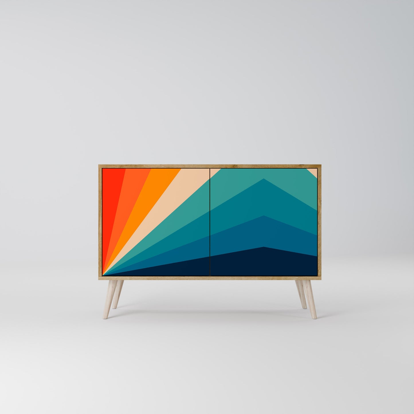 Credenza PRISM CONCUSSION a 2 ante in effetto rovere