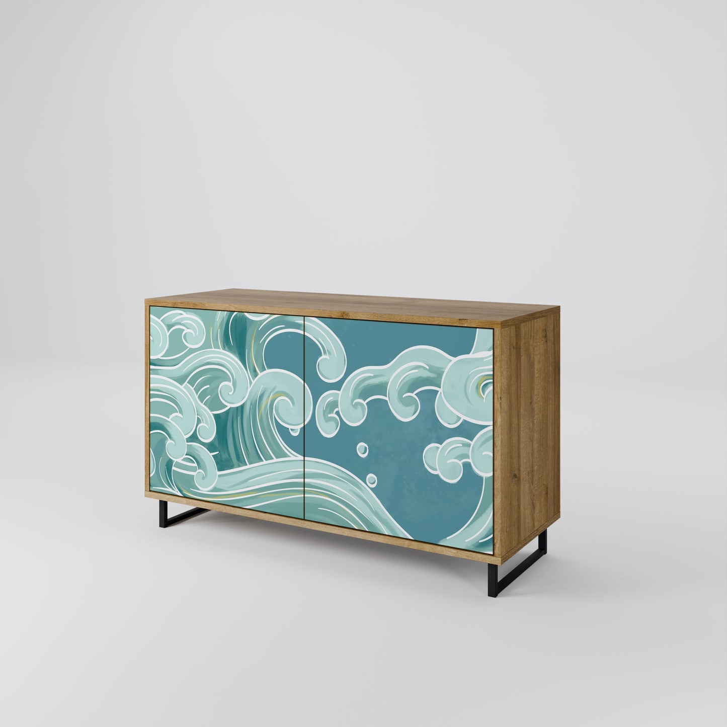 Credenza a 2 ante ASIAN SWAY in effetto rovere