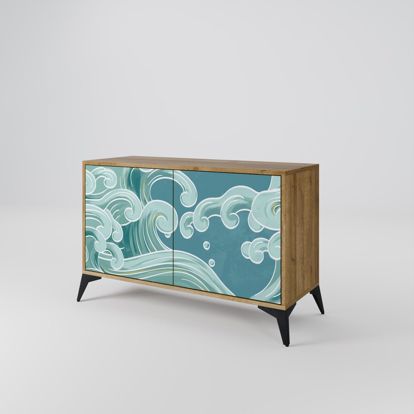 Credenza a 2 ante ASIAN SWAY in effetto rovere