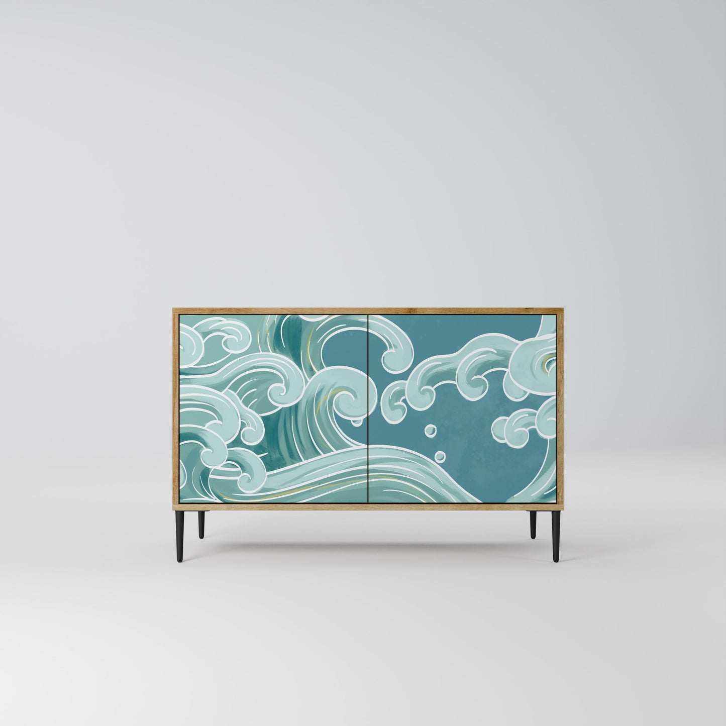 Credenza a 2 ante ASIAN SWAY in effetto rovere
