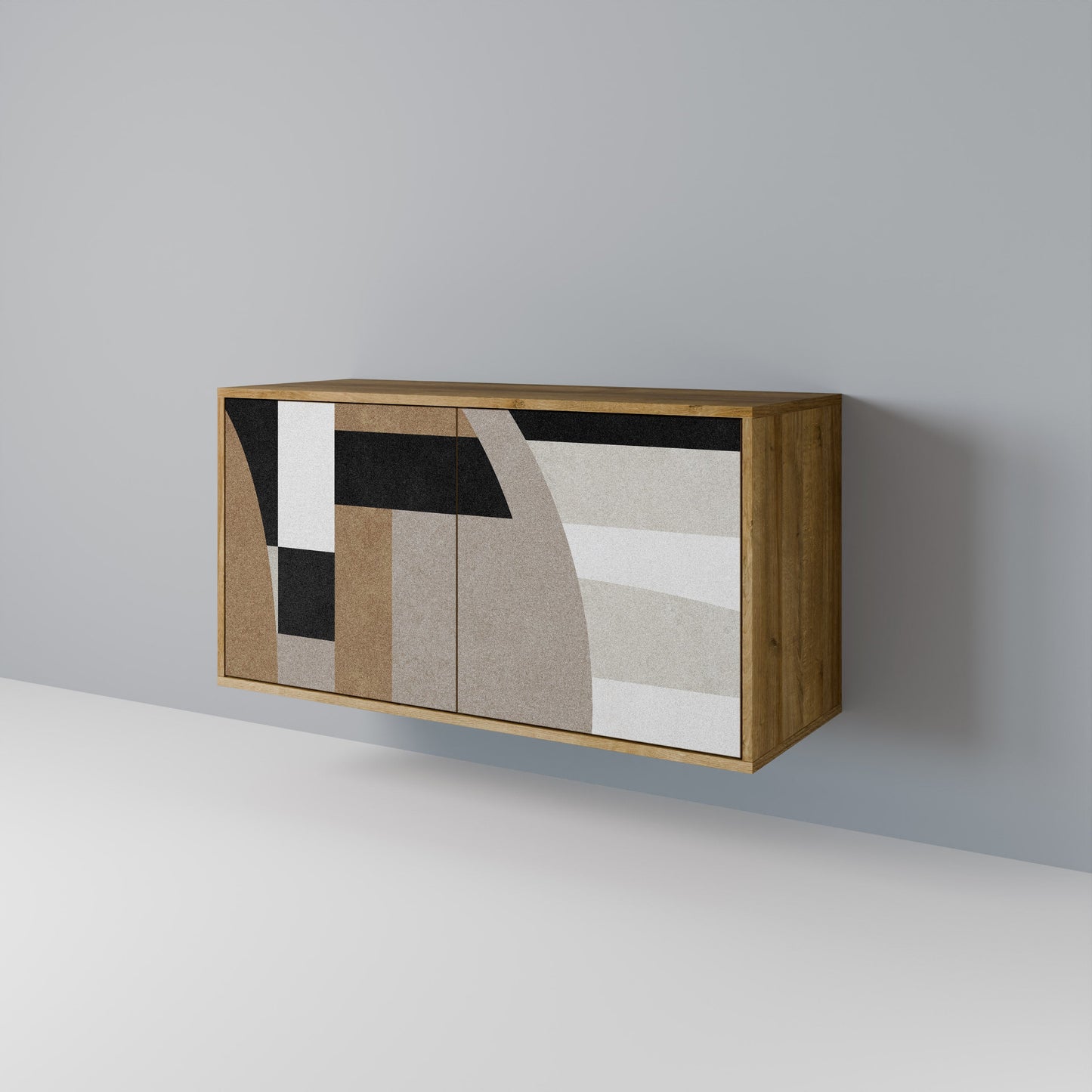 Credenza DELICATE MEMENTO a 2 ante in effetto rovere