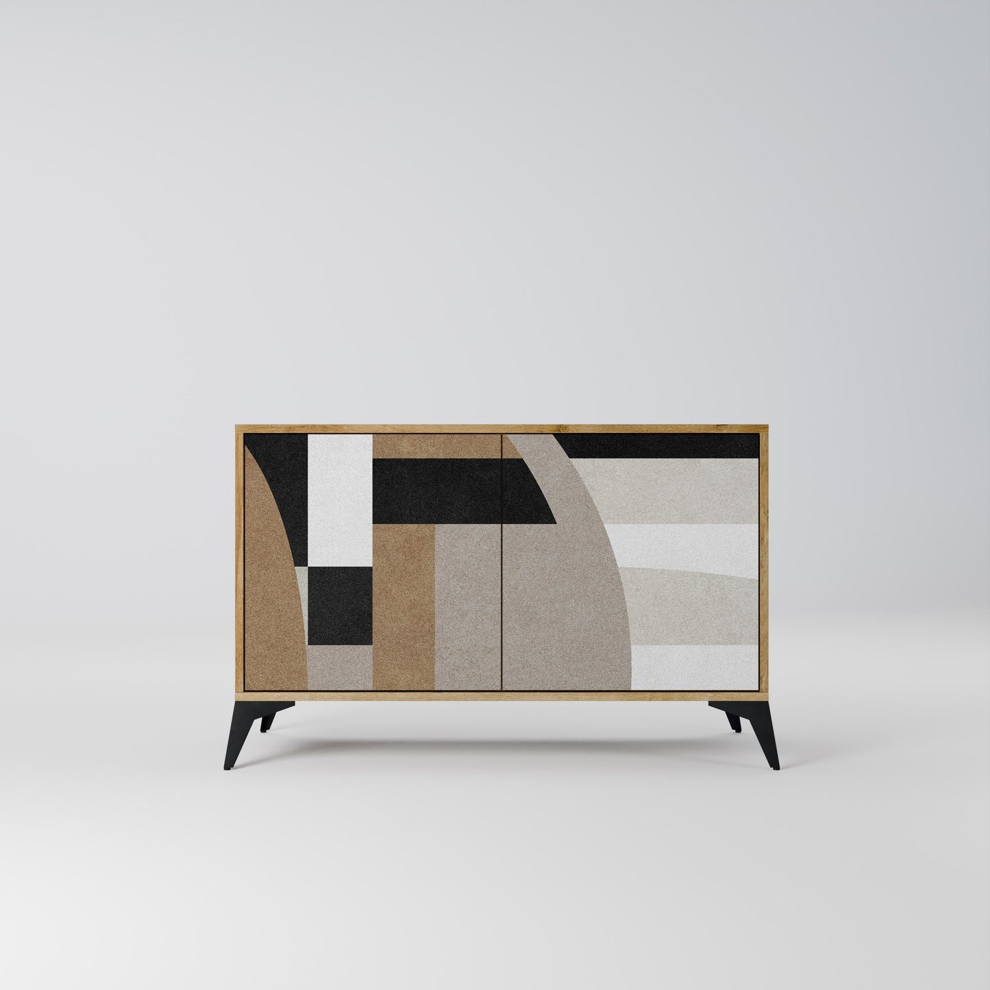 Credenza DELICATE MEMENTO a 2 ante in effetto rovere