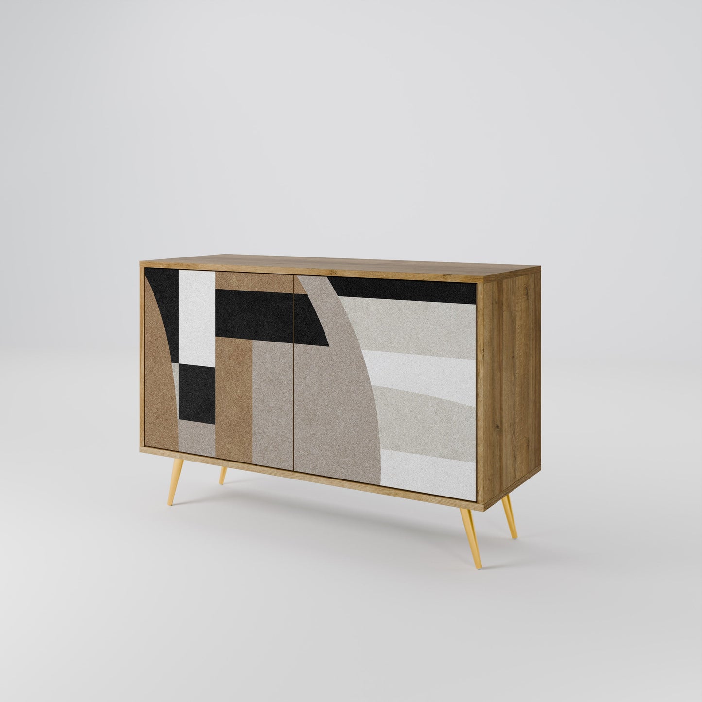 Credenza DELICATE MEMENTO a 2 ante in effetto rovere