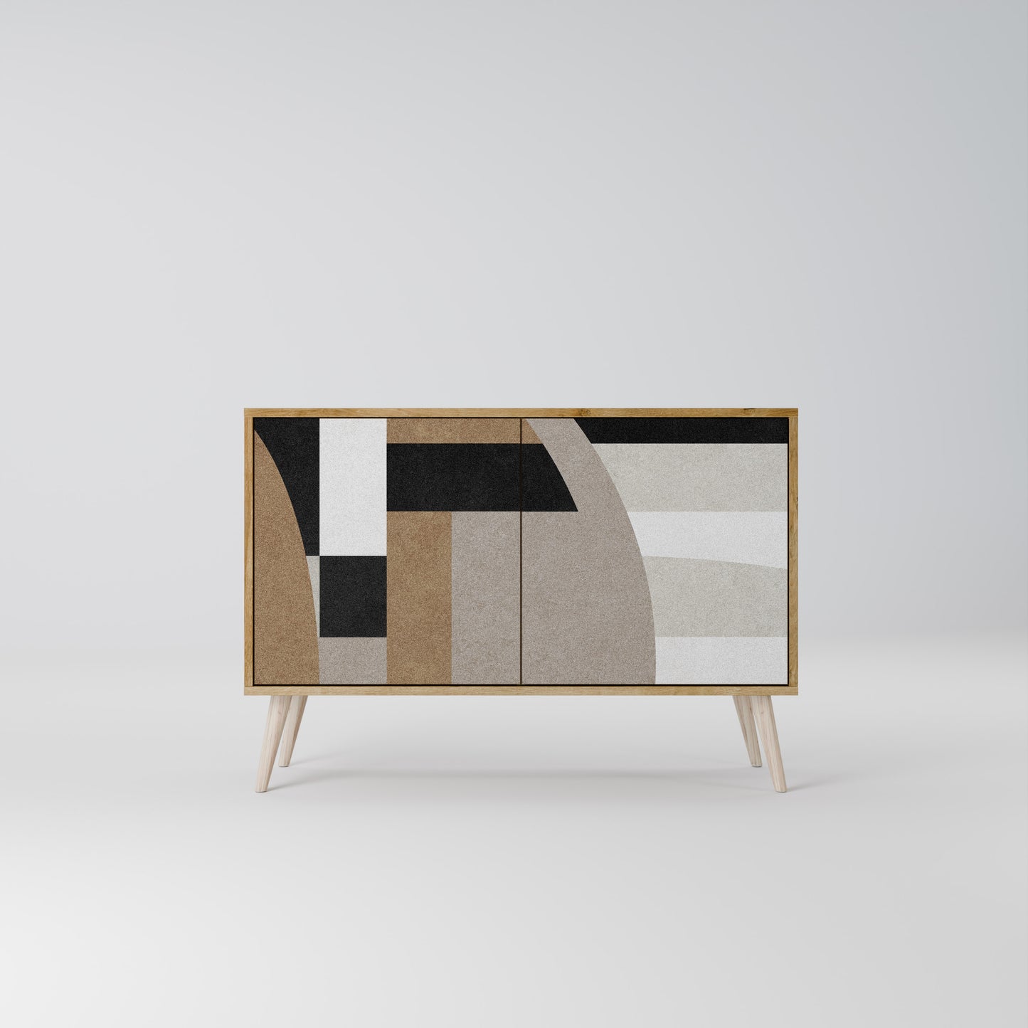 Credenza DELICATE MEMENTO a 2 ante in effetto rovere