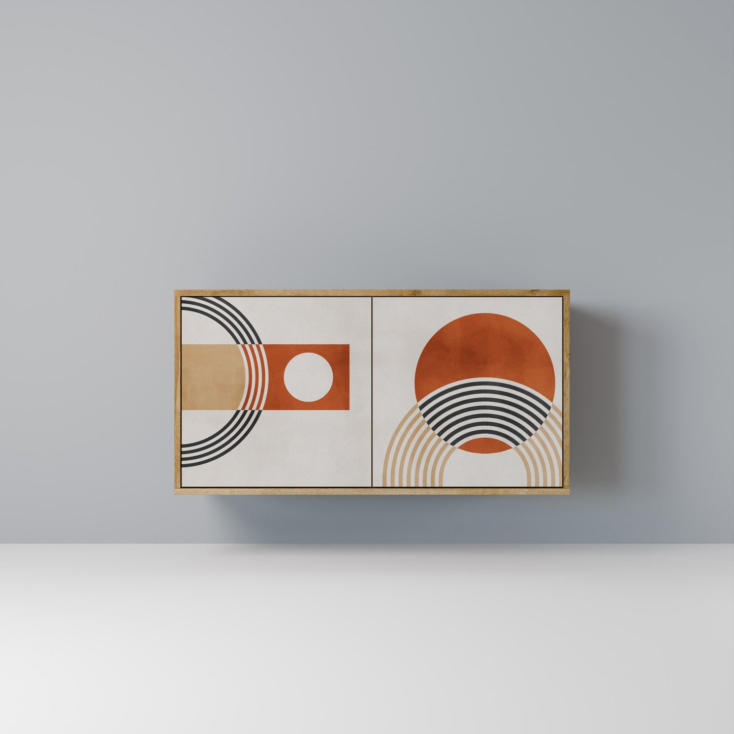 SPACE AROUND Credenza a 2 ante in effetto rovere
