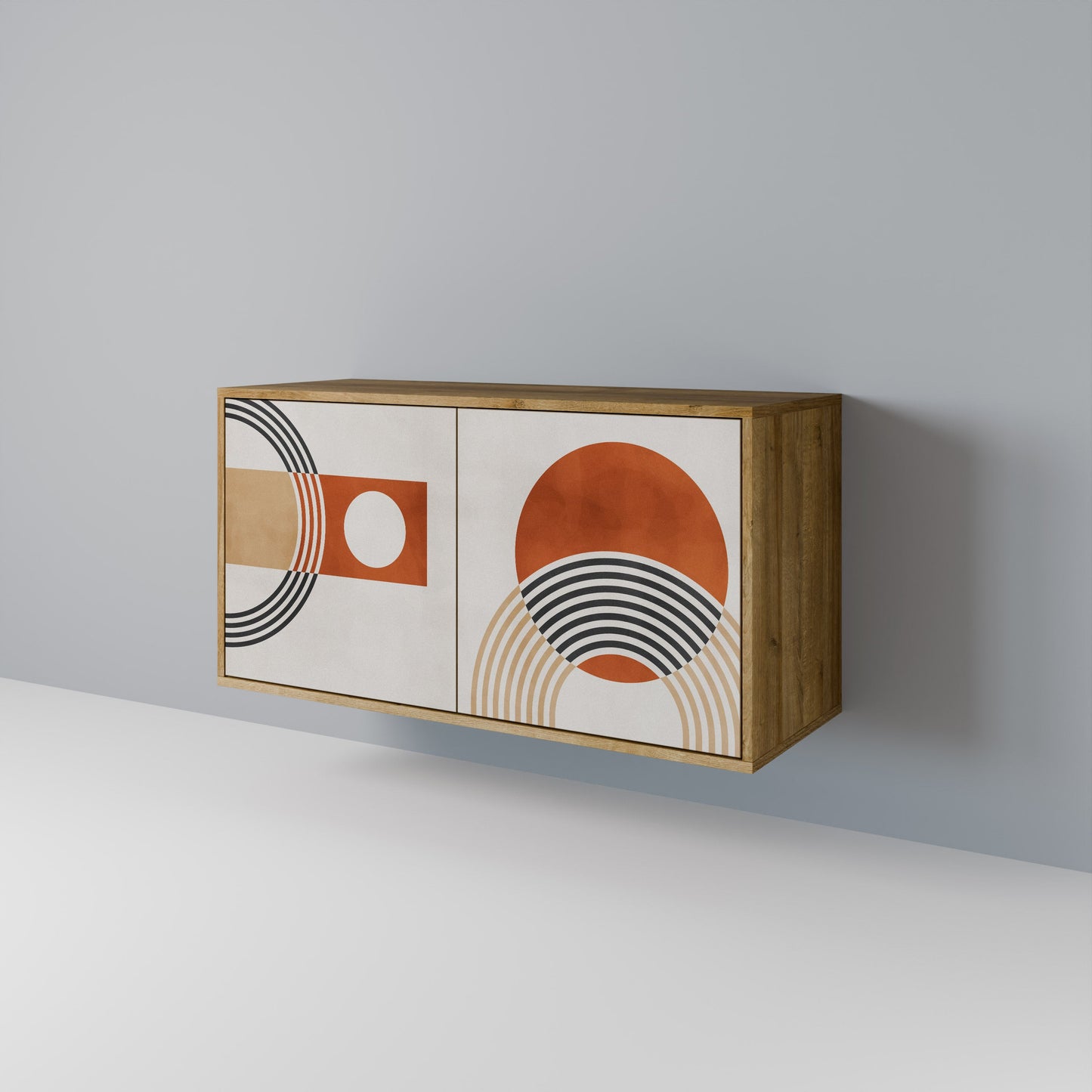 SPACE AROUND Credenza a 2 ante in effetto rovere
