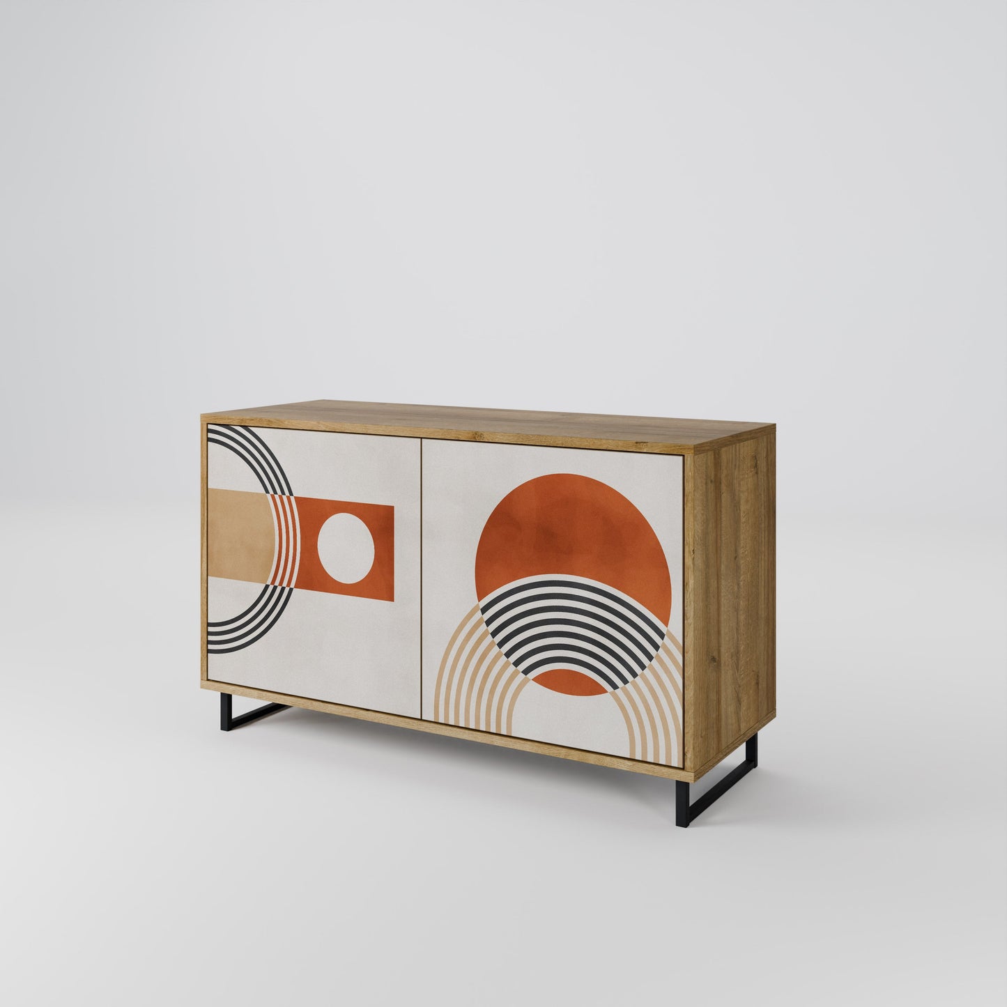 SPACE AROUND Credenza a 2 ante in effetto rovere