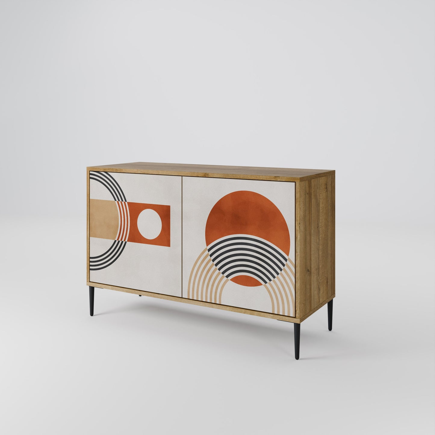 SPACE AROUND Credenza a 2 ante in effetto rovere