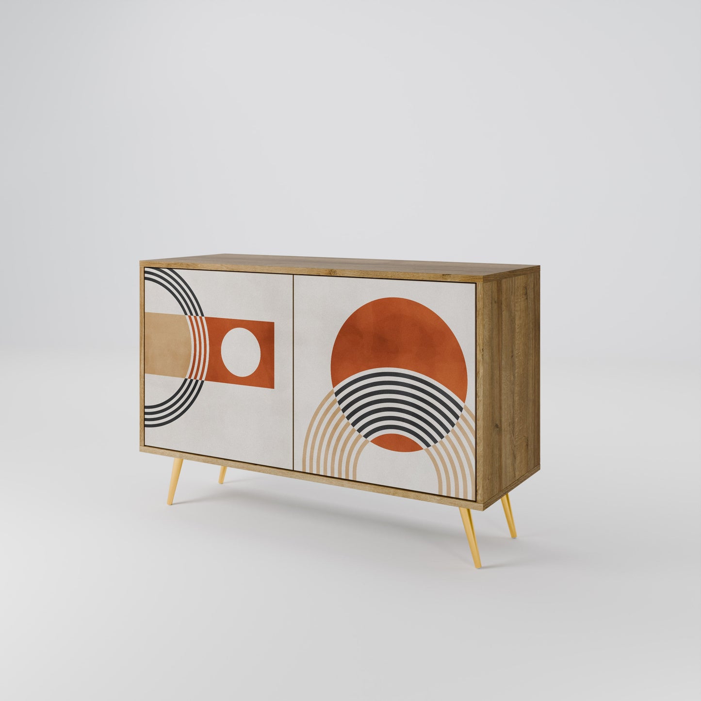 SPACE AROUND Credenza a 2 ante in effetto rovere