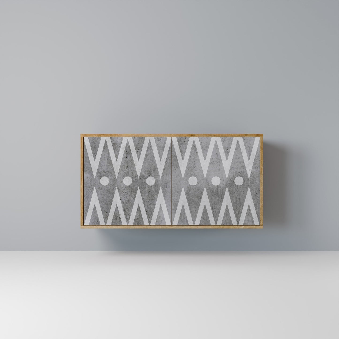 Credenza SHARP EDGES a 2 ante in effetto rovere