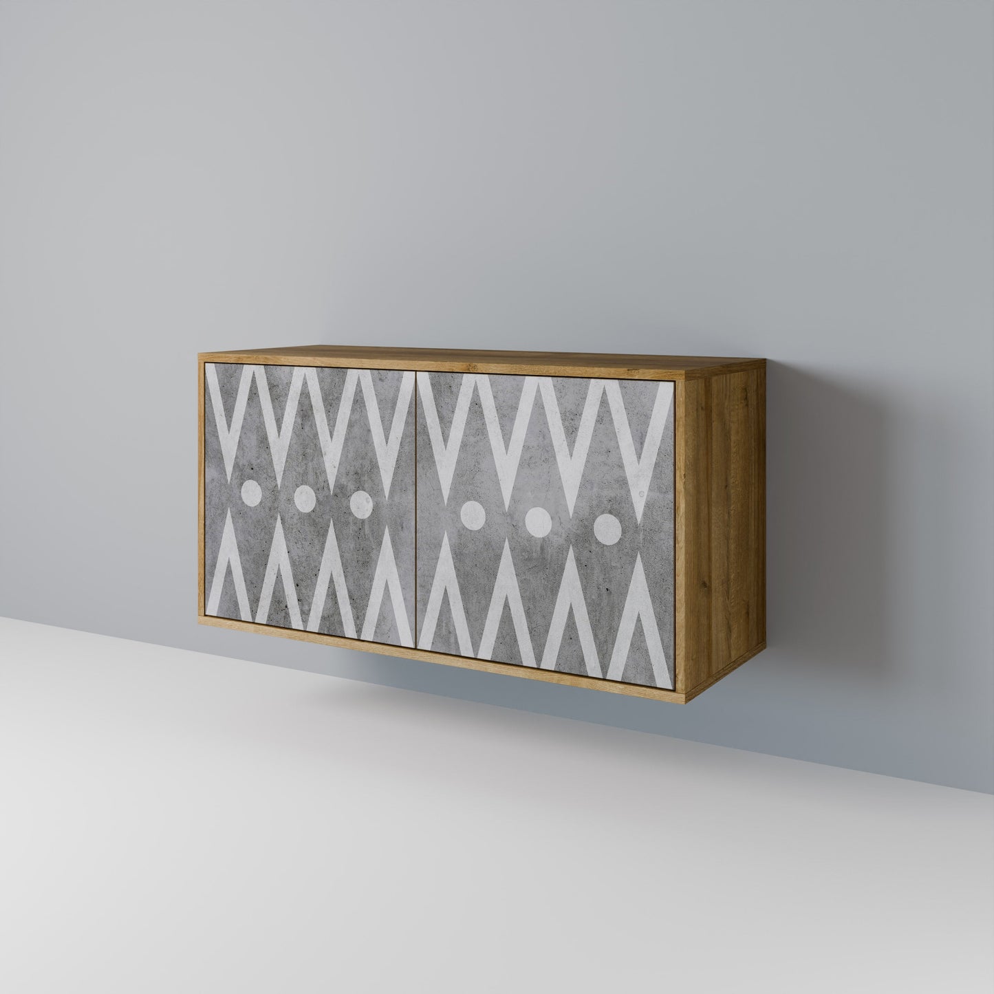 Credenza SHARP EDGES a 2 ante in effetto rovere