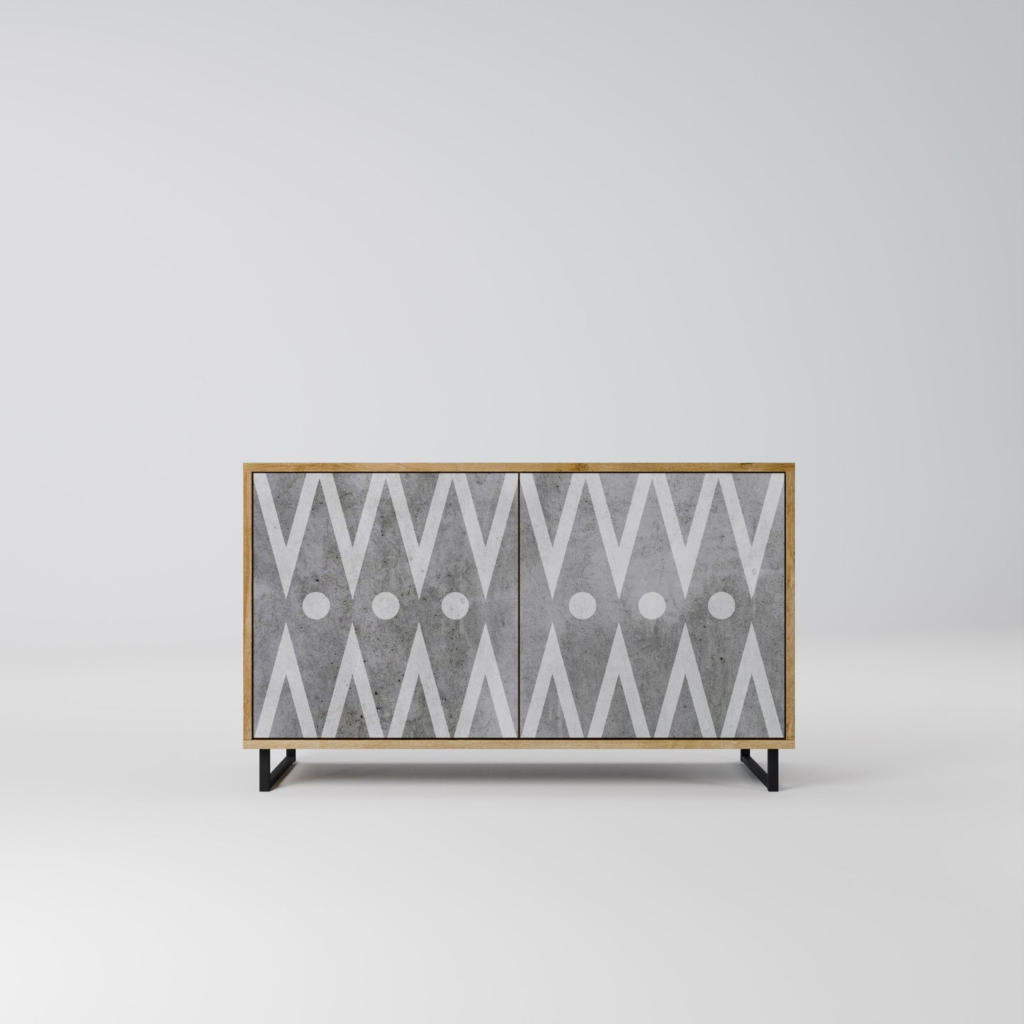Credenza SHARP EDGES a 2 ante in effetto rovere