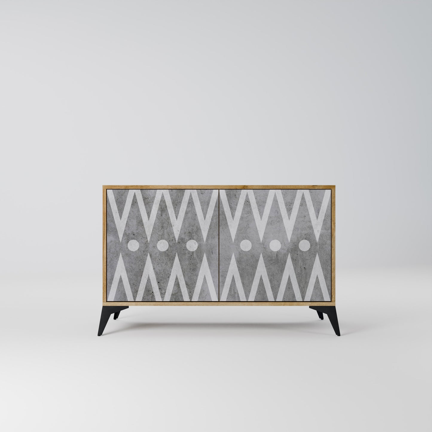 Credenza SHARP EDGES a 2 ante in effetto rovere