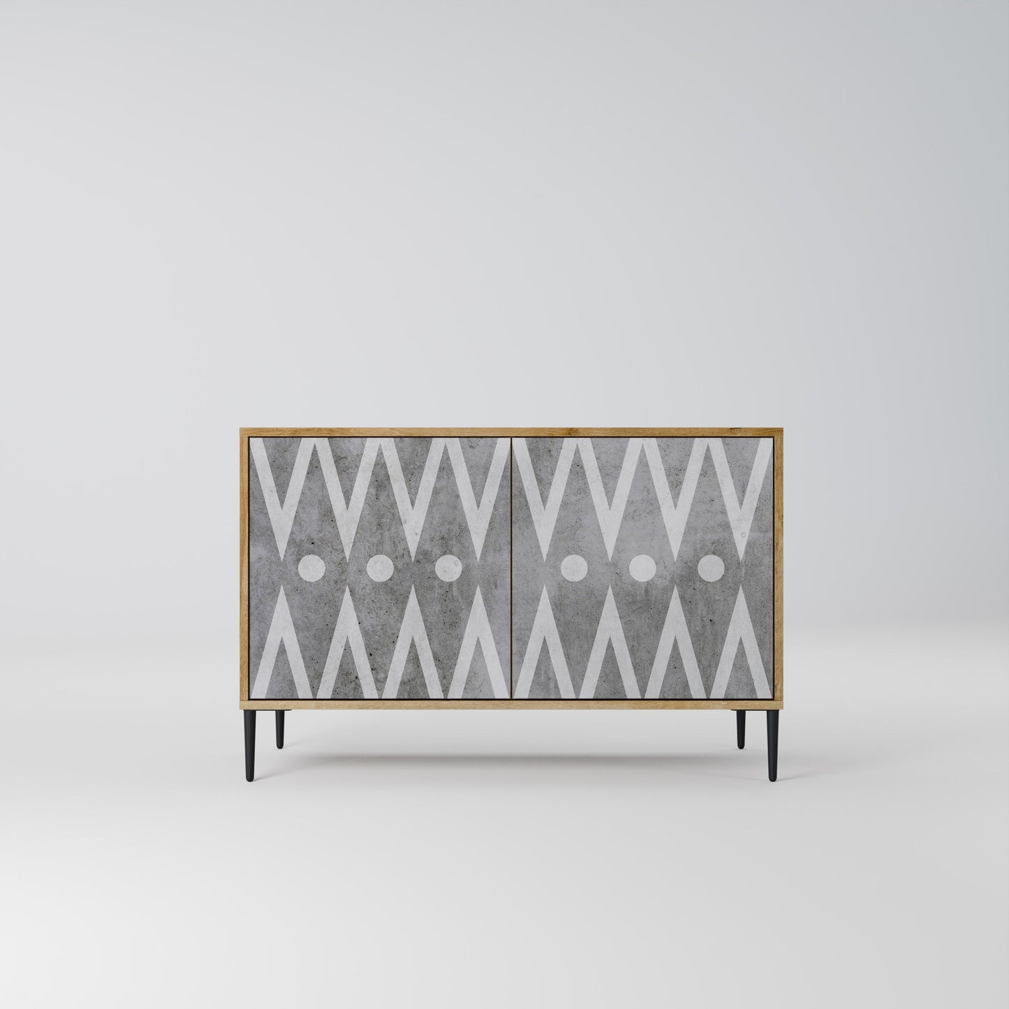 Credenza SHARP EDGES a 2 ante in effetto rovere