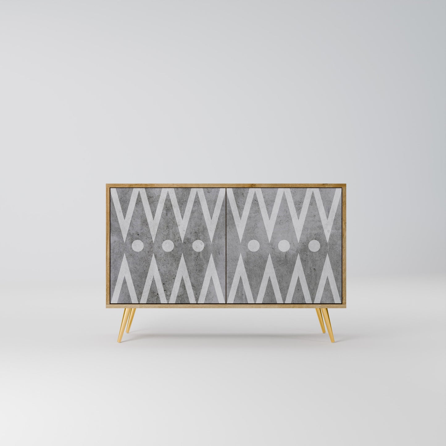 Credenza SHARP EDGES a 2 ante in effetto rovere