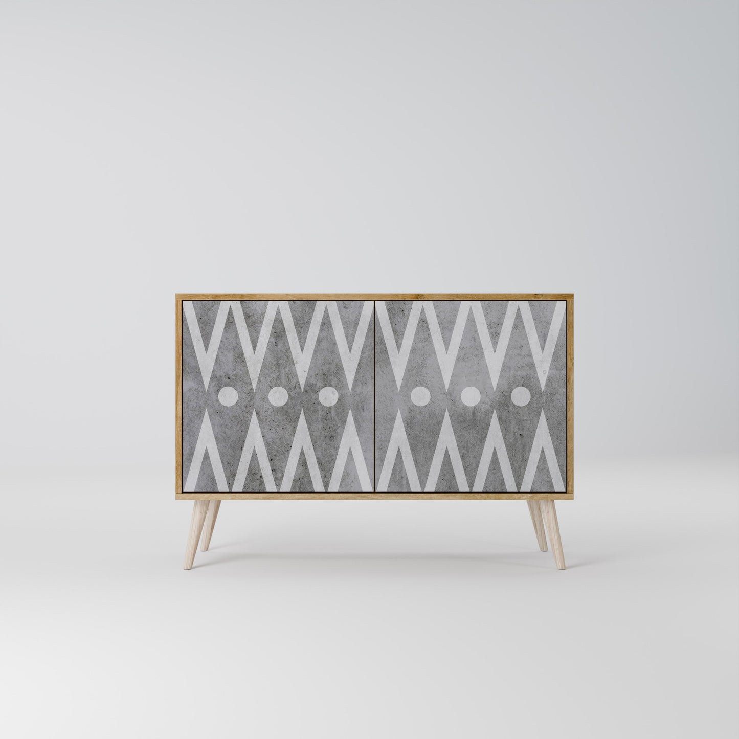 Credenza SHARP EDGES a 2 ante in effetto rovere