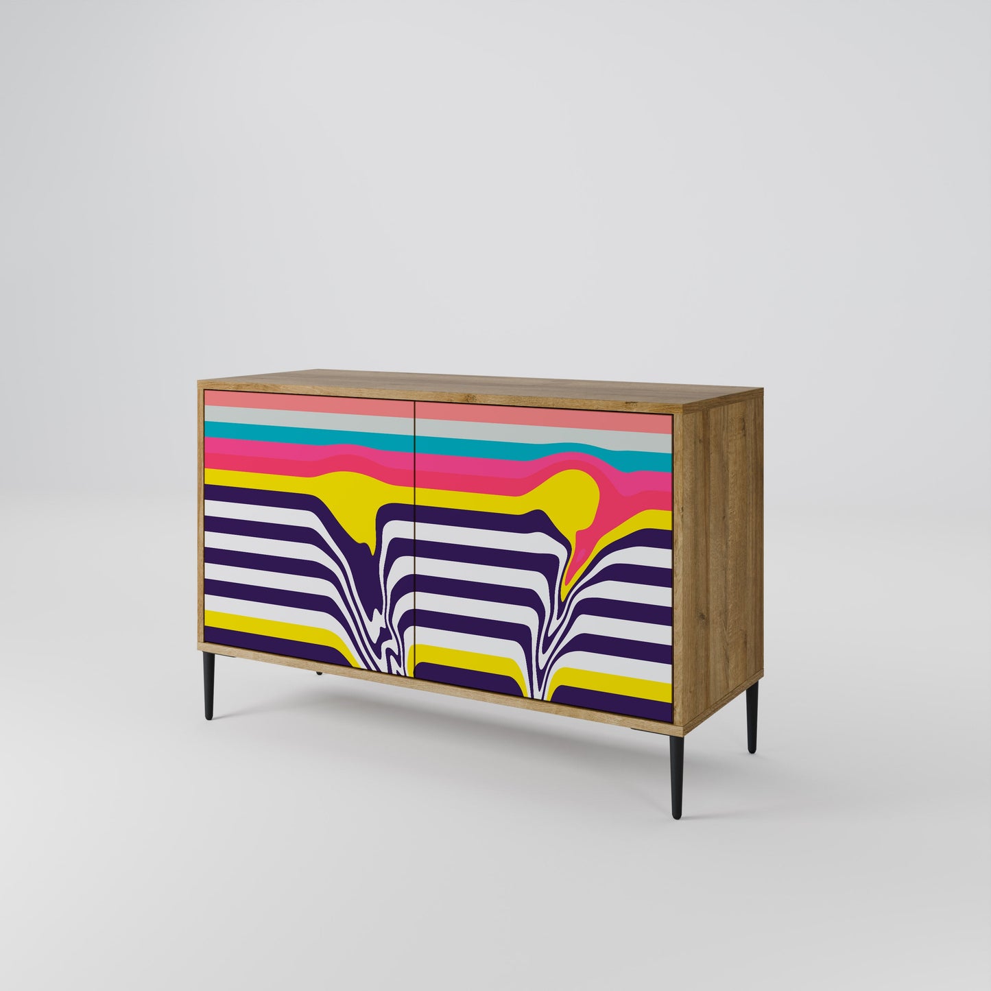 Credenza TONE COLLAPSE a 2 ante in effetto rovere