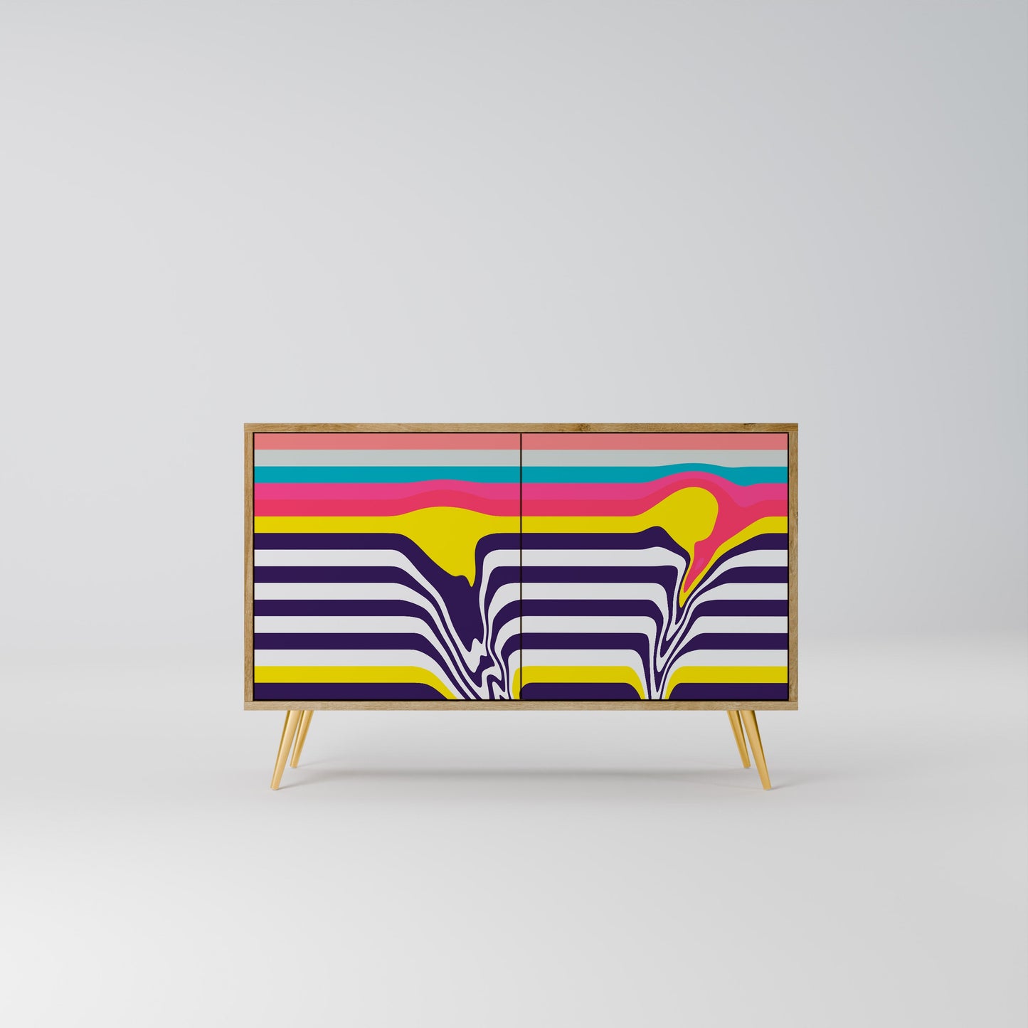 Credenza TONE COLLAPSE a 2 ante in effetto rovere