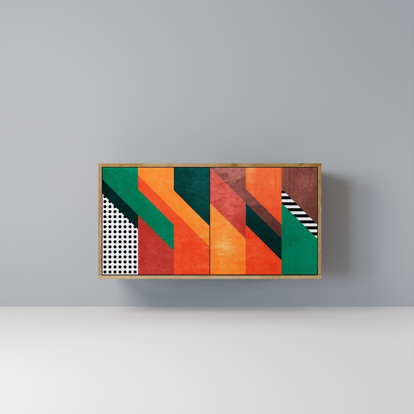 Credenza MAKESHIFT ARTISTRY a 2 ante effetto rovere
