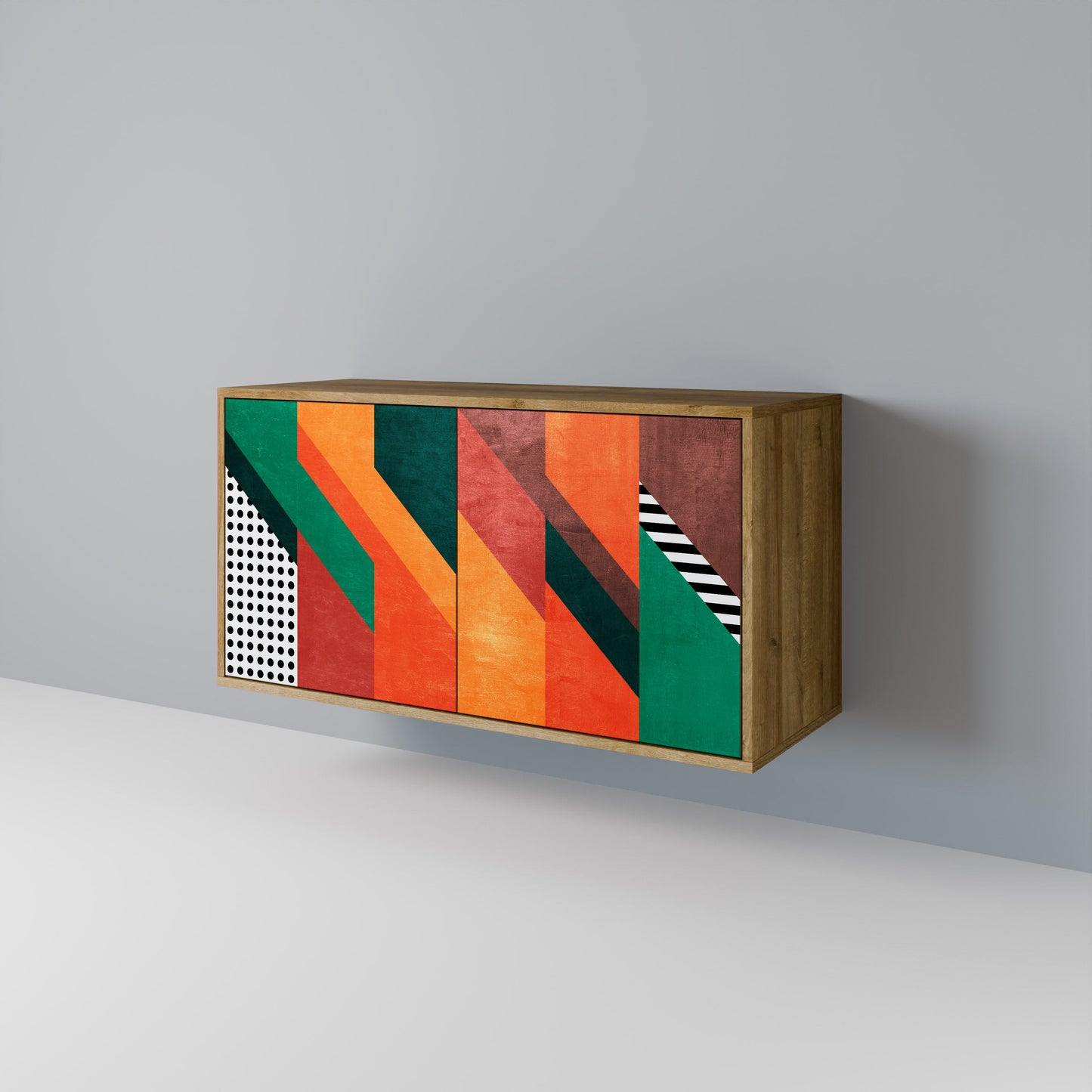 Credenza MAKESHIFT ARTISTRY a 2 ante effetto rovere