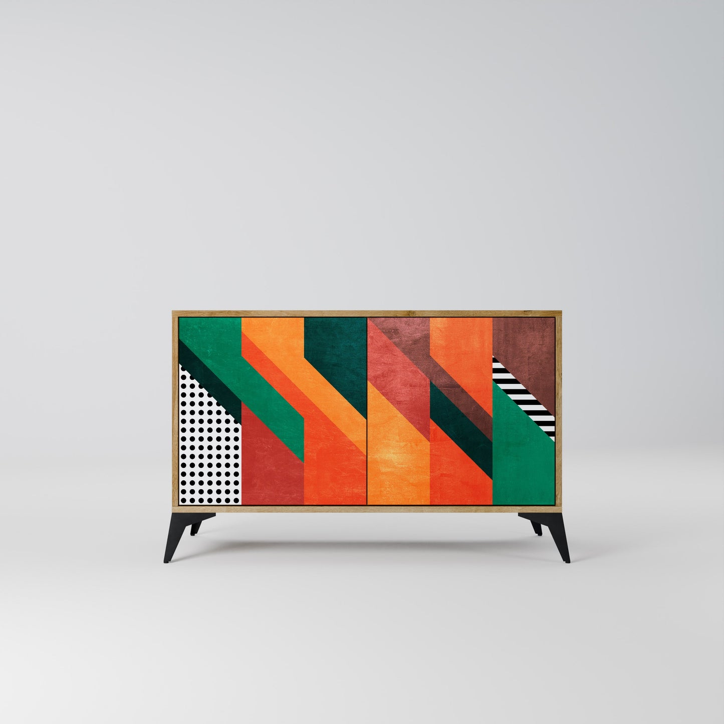 Credenza MAKESHIFT ARTISTRY a 2 ante effetto rovere