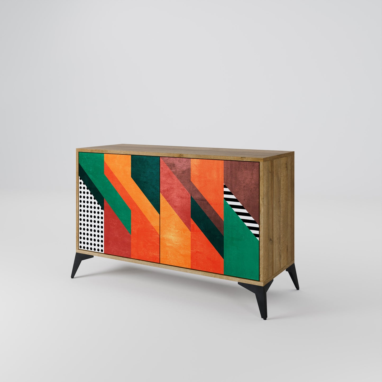 Credenza MAKESHIFT ARTISTRY a 2 ante effetto rovere