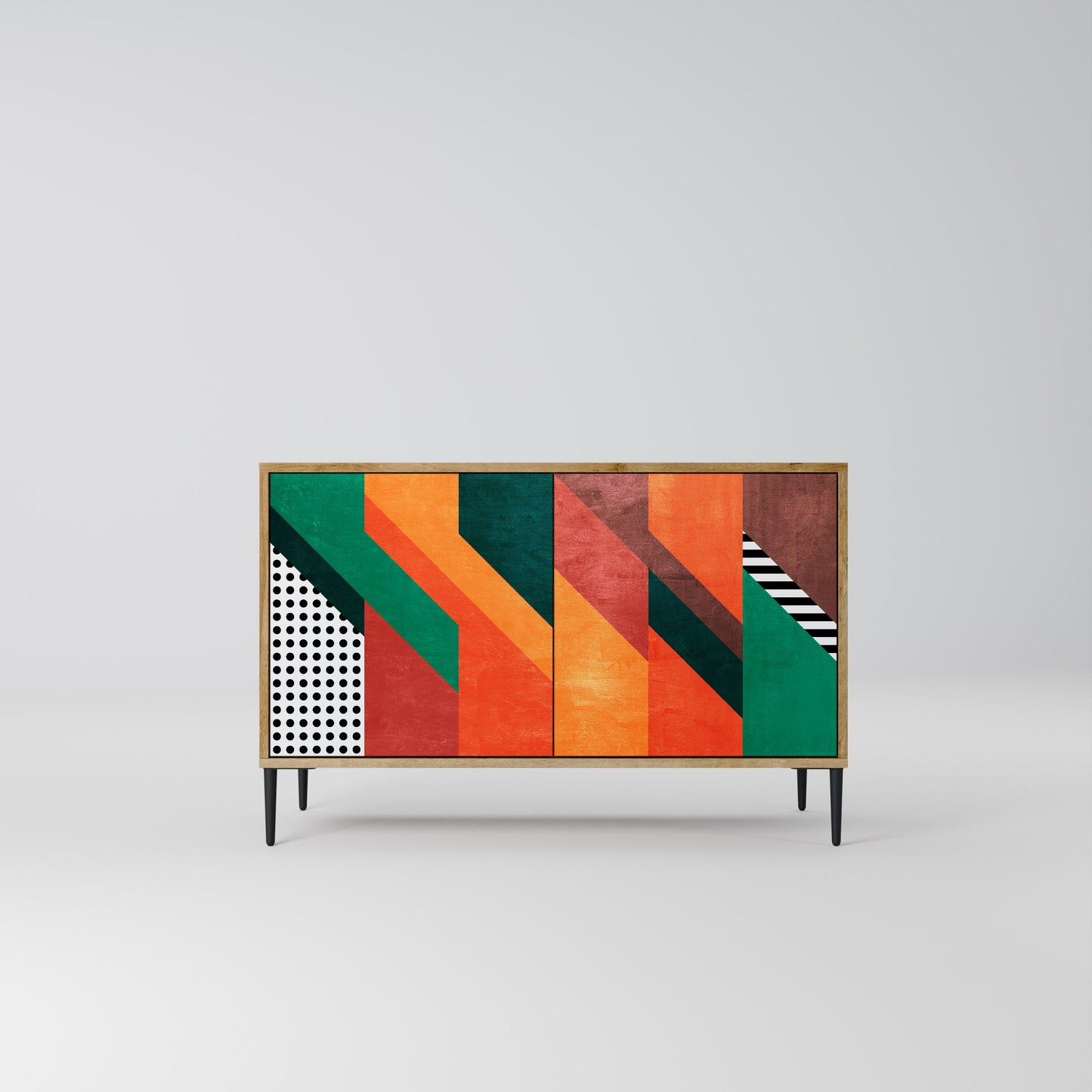 Credenza MAKESHIFT ARTISTRY a 2 ante effetto rovere