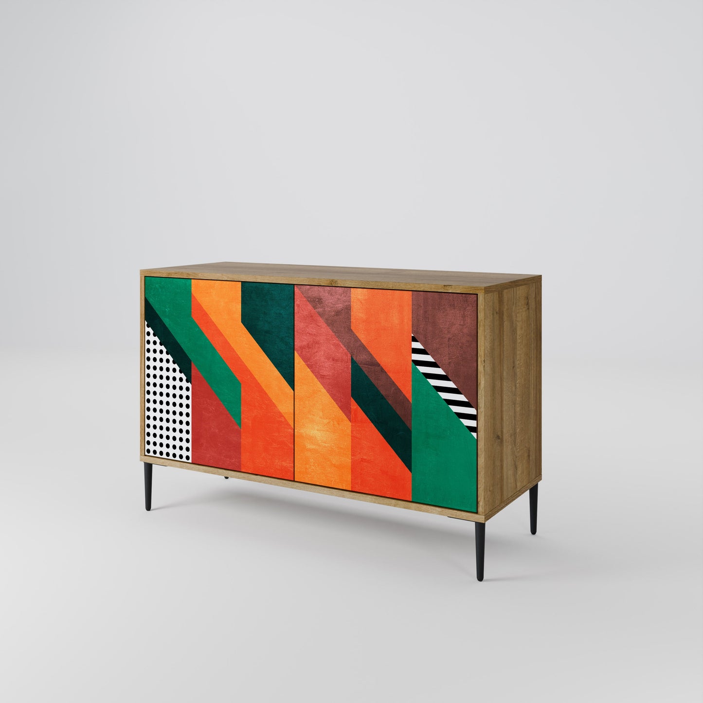 Credenza MAKESHIFT ARTISTRY a 2 ante effetto rovere