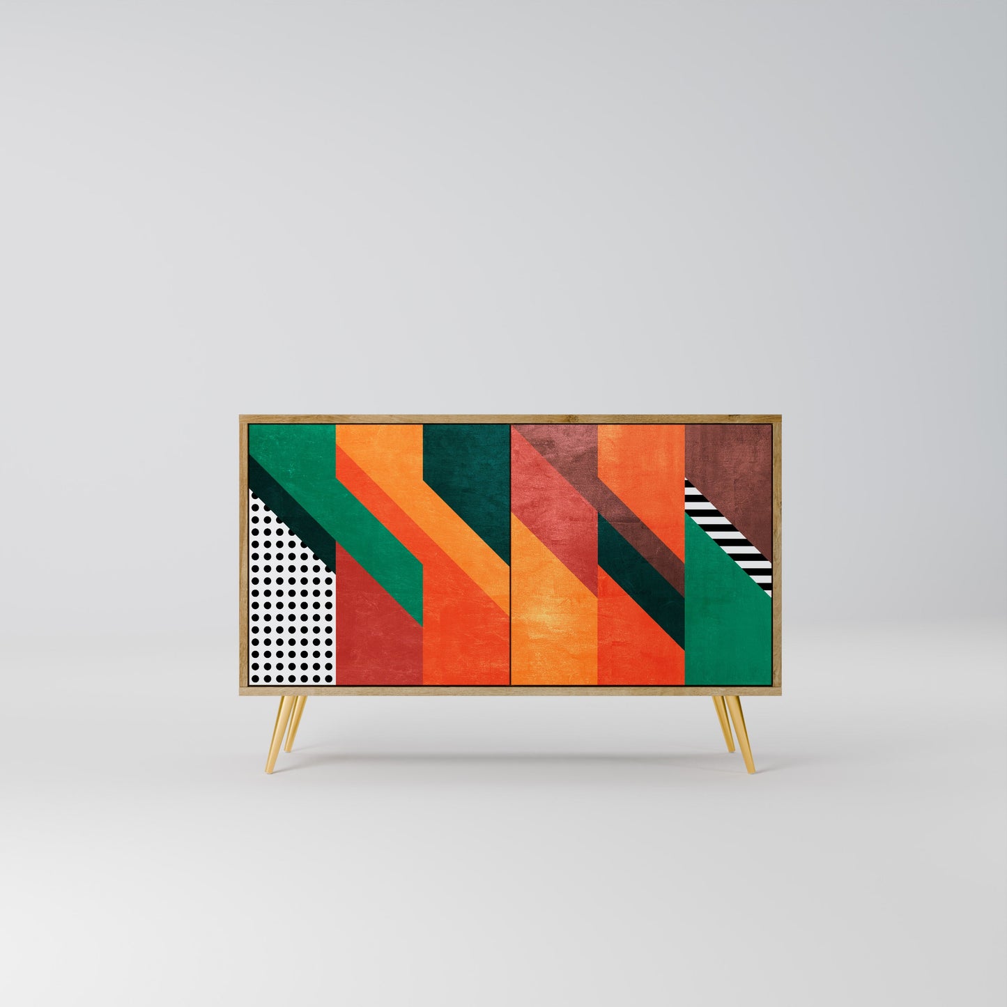 Credenza MAKESHIFT ARTISTRY a 2 ante effetto rovere