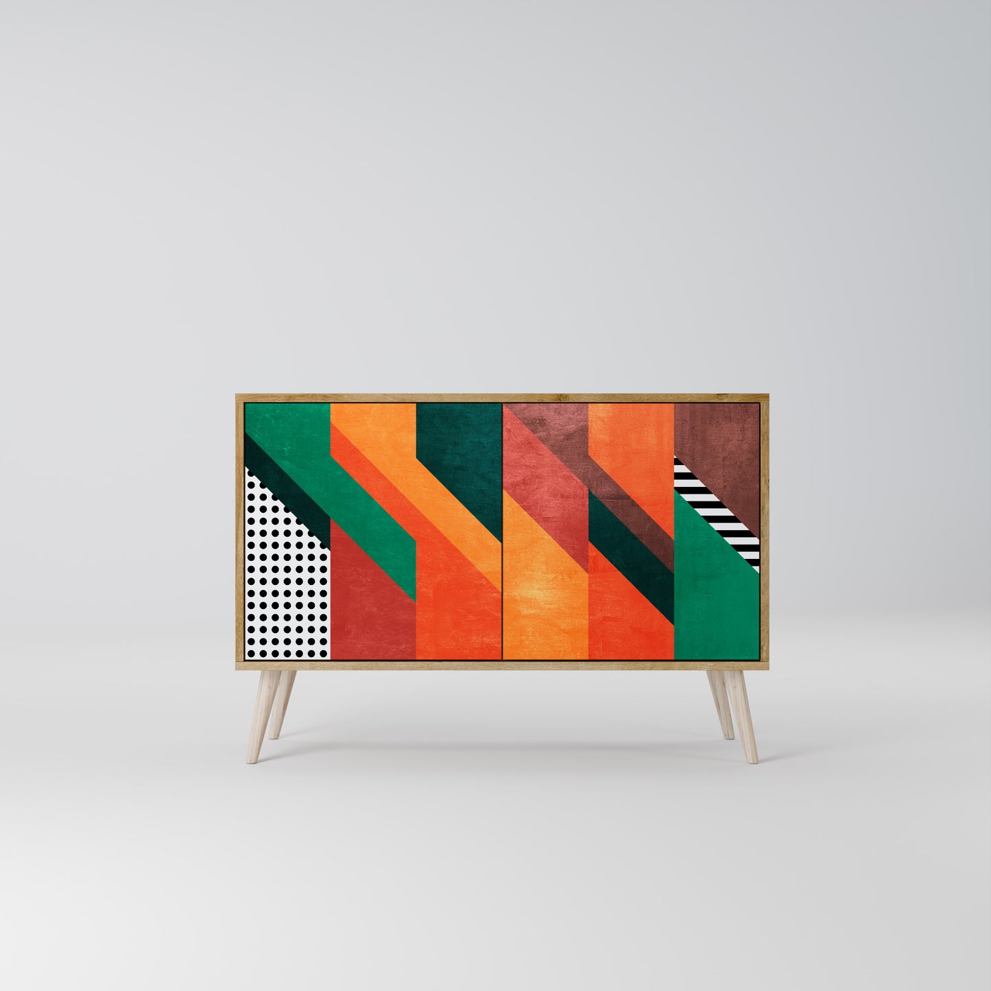Credenza MAKESHIFT ARTISTRY a 2 ante effetto rovere